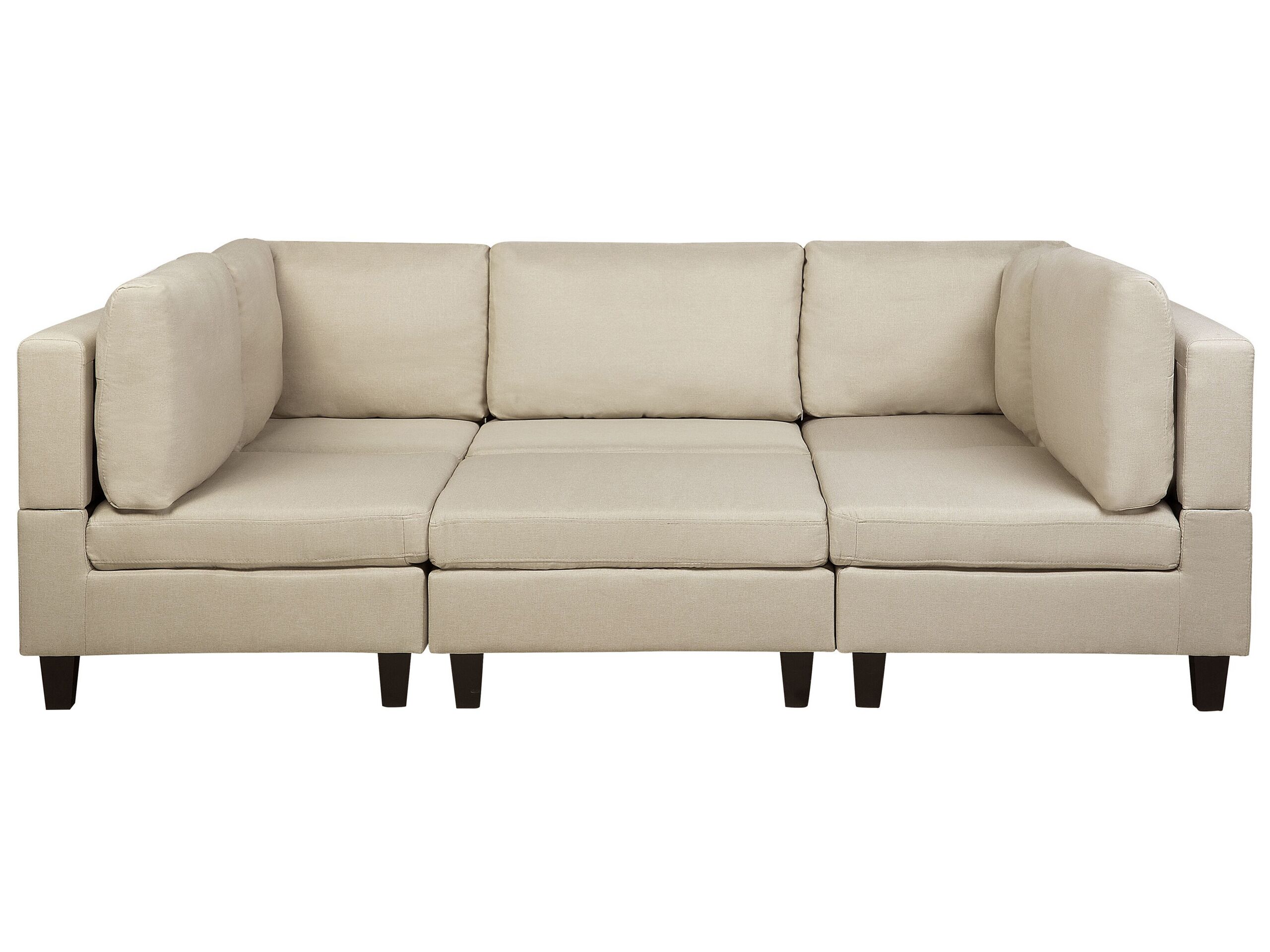 Canapé d'angle 6 places Beige Tissu Moderne Confort