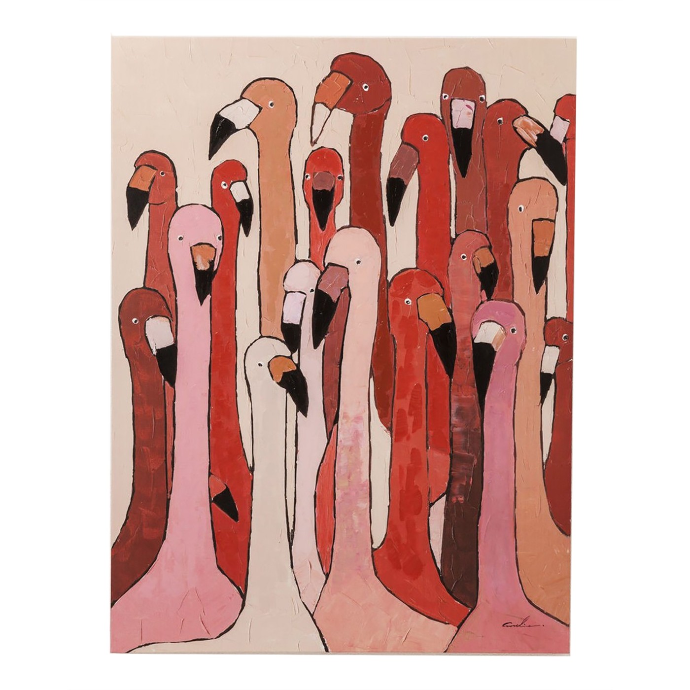 Toile flamants roses 90x120
