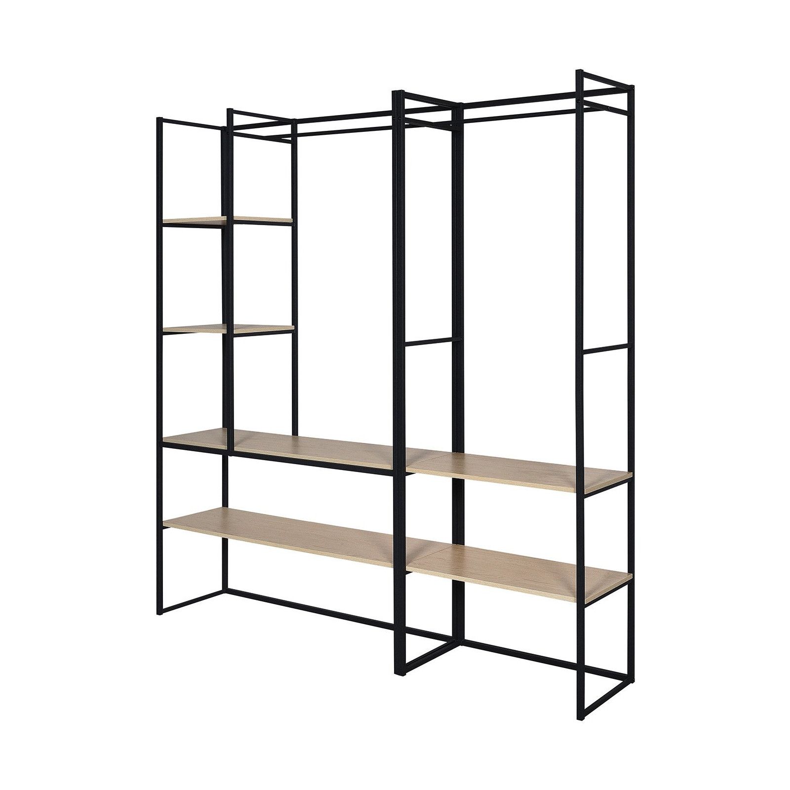 Dressing ouvert modulable et combinable effet bois clair (photo) Dressing ouvert modulable et combinable effet bois clair