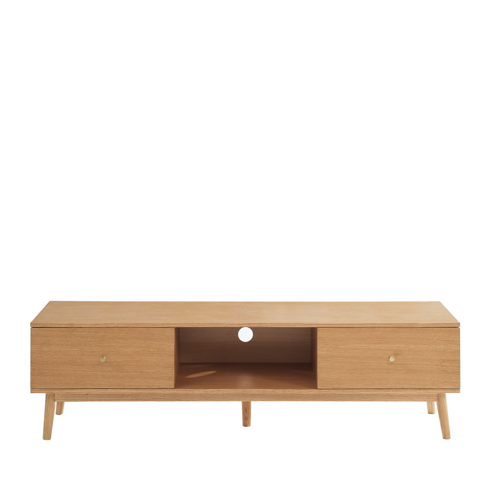 Meubles de salon en bois Aura.2 : 1 meuble TV, 1 vitrine et 1 étagère -  Ramis