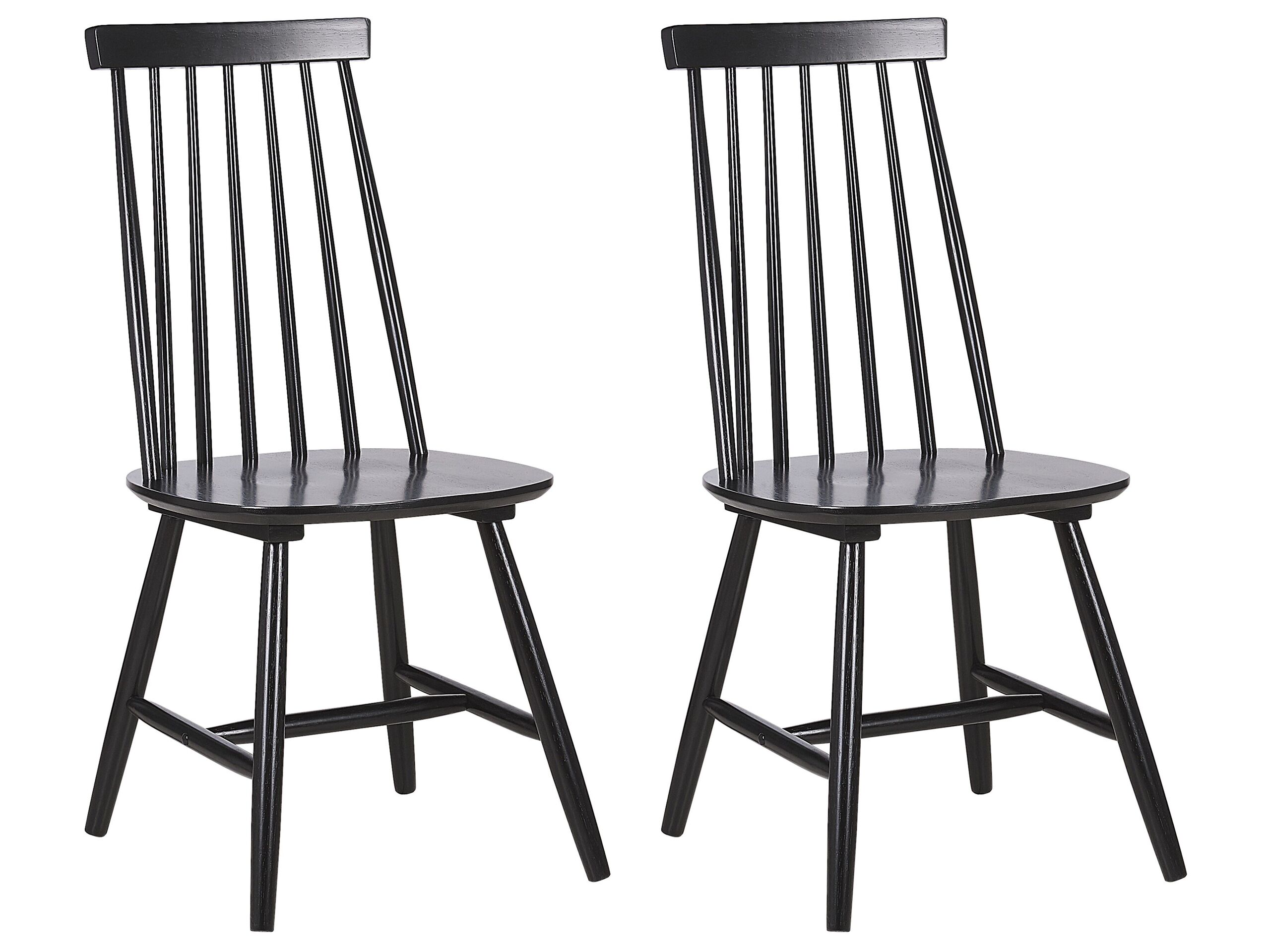 Lot de 2 chaises noires en bois