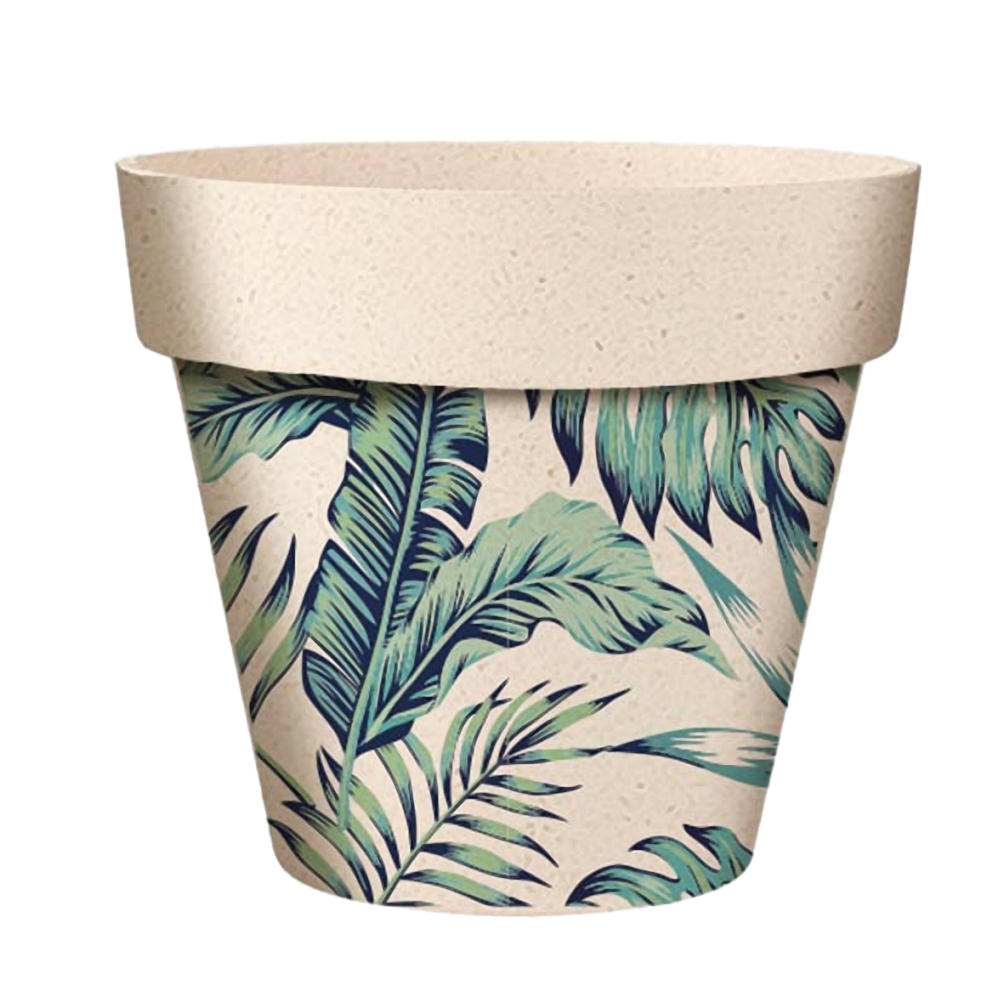 Cache pot en bambou modèle jungle D9,5cm (photo) Cache pot en bambou modèle jungle D9,5cm