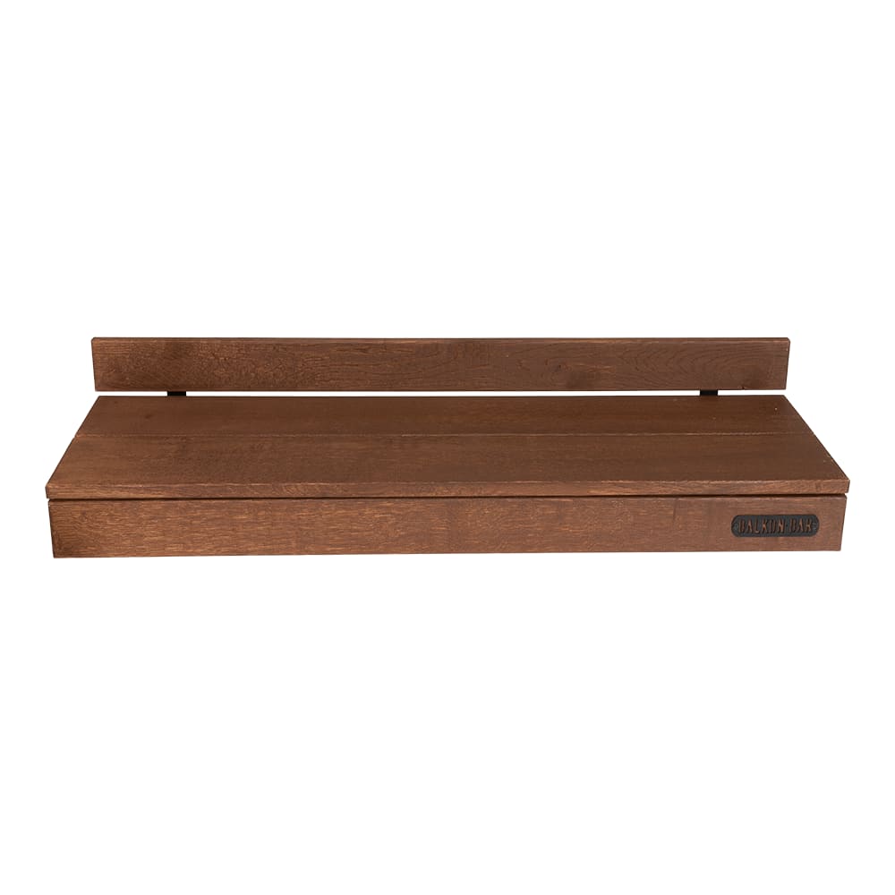 Bar table pour balcon en chêne foncé balustrade ronde