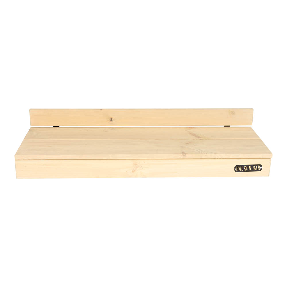 Bar table pour balcon en pin caramel balustrade ronde
