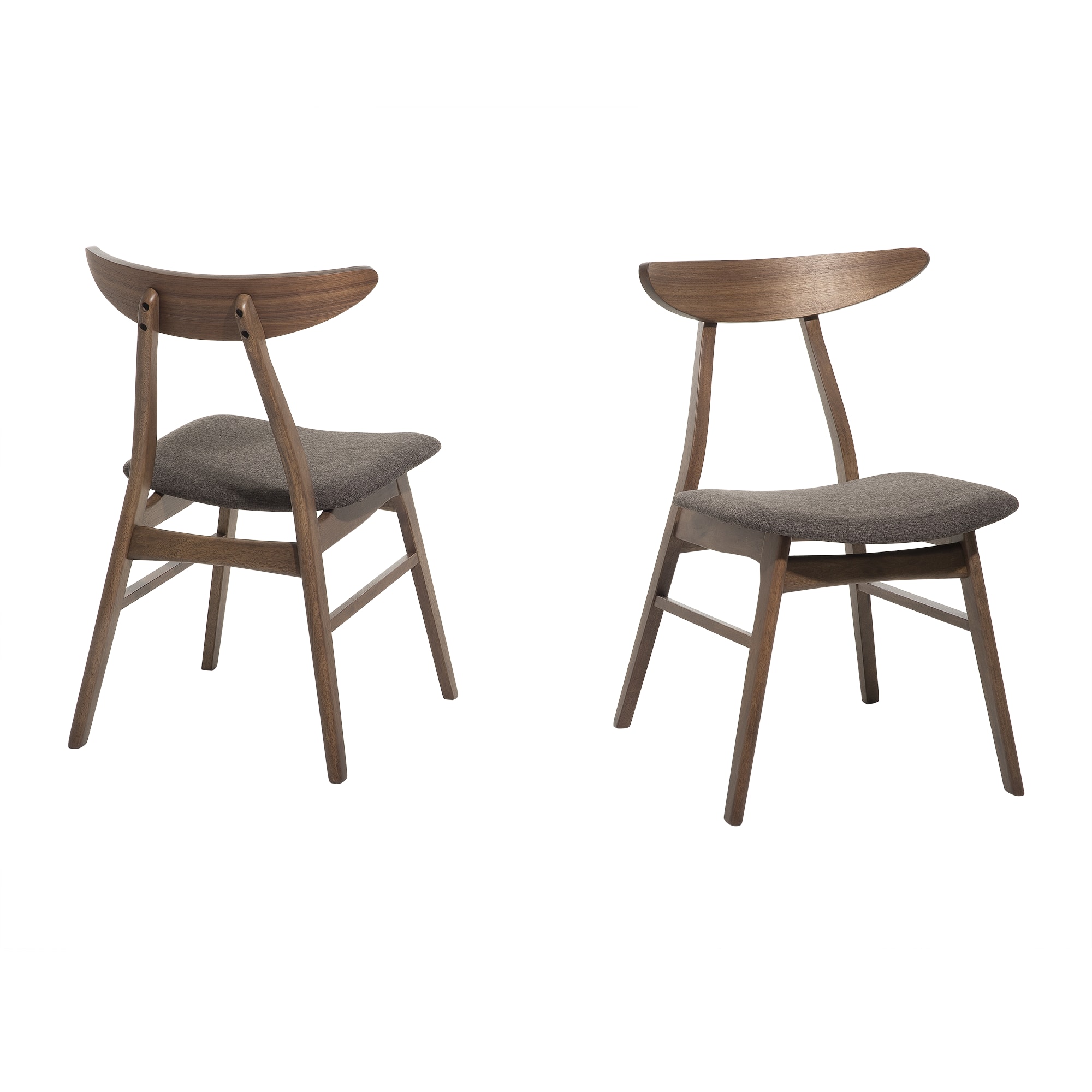 Lot de 2 chaise de salle à mangers en bois gris 49x78cm