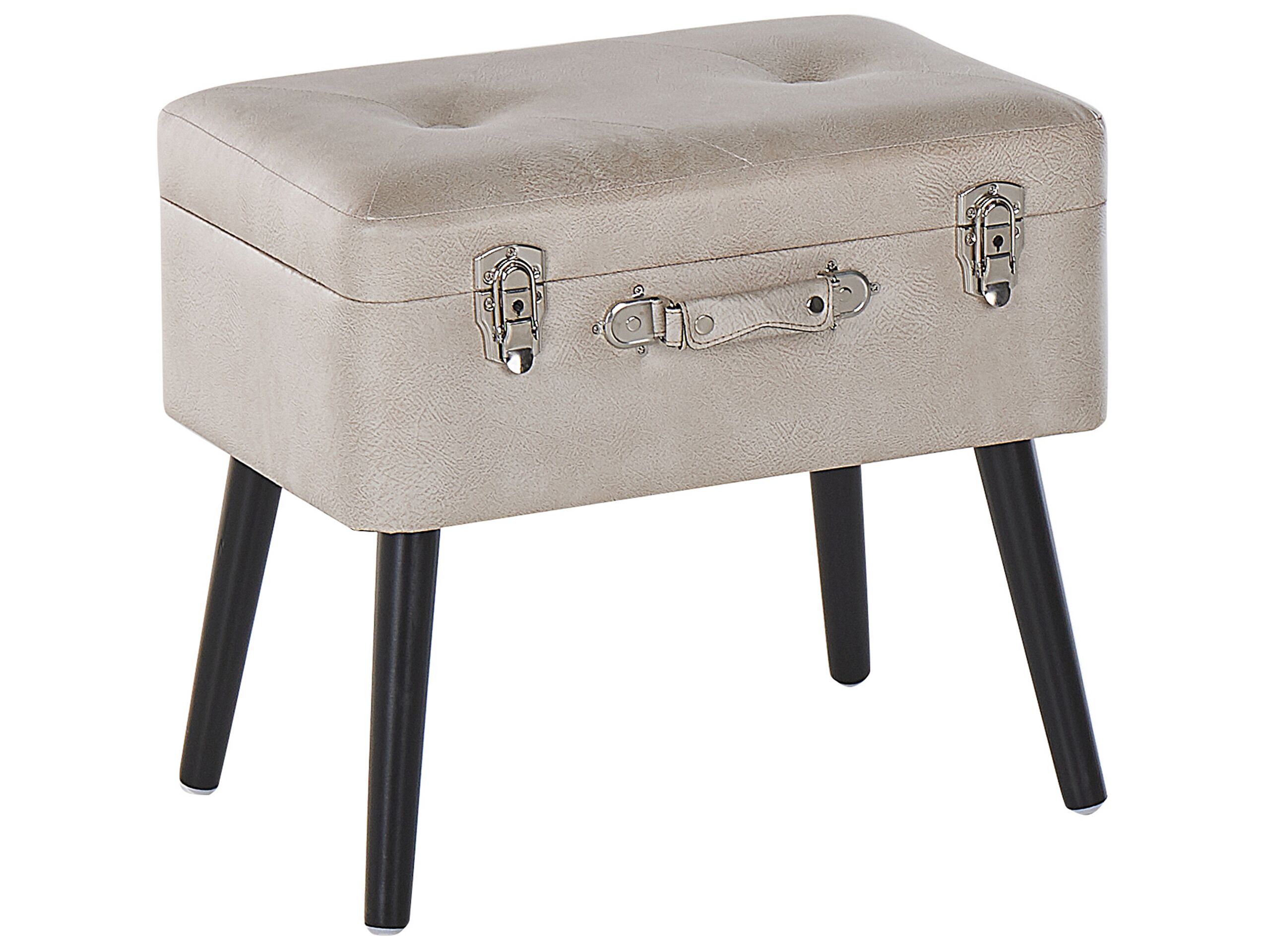 Repose-pied Beige Cuir PU