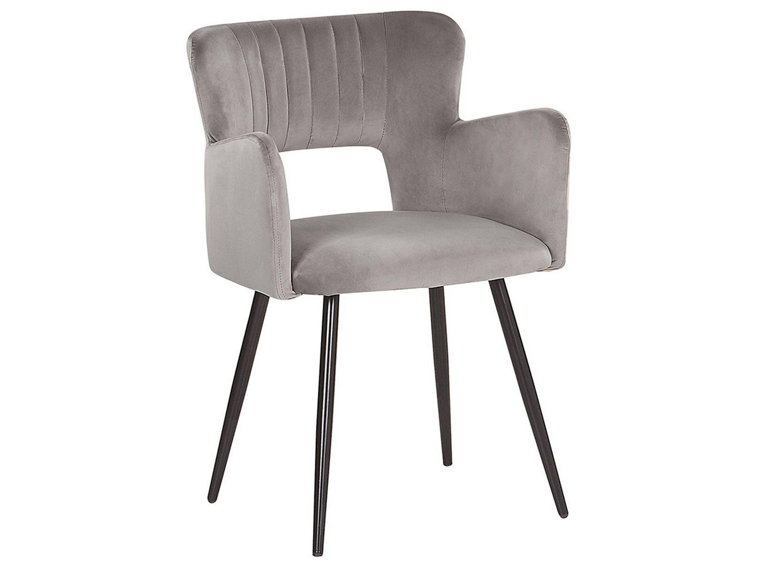 Chaise de salle à manger en velours gris (photo) Chaise de salle à manger en velours gris