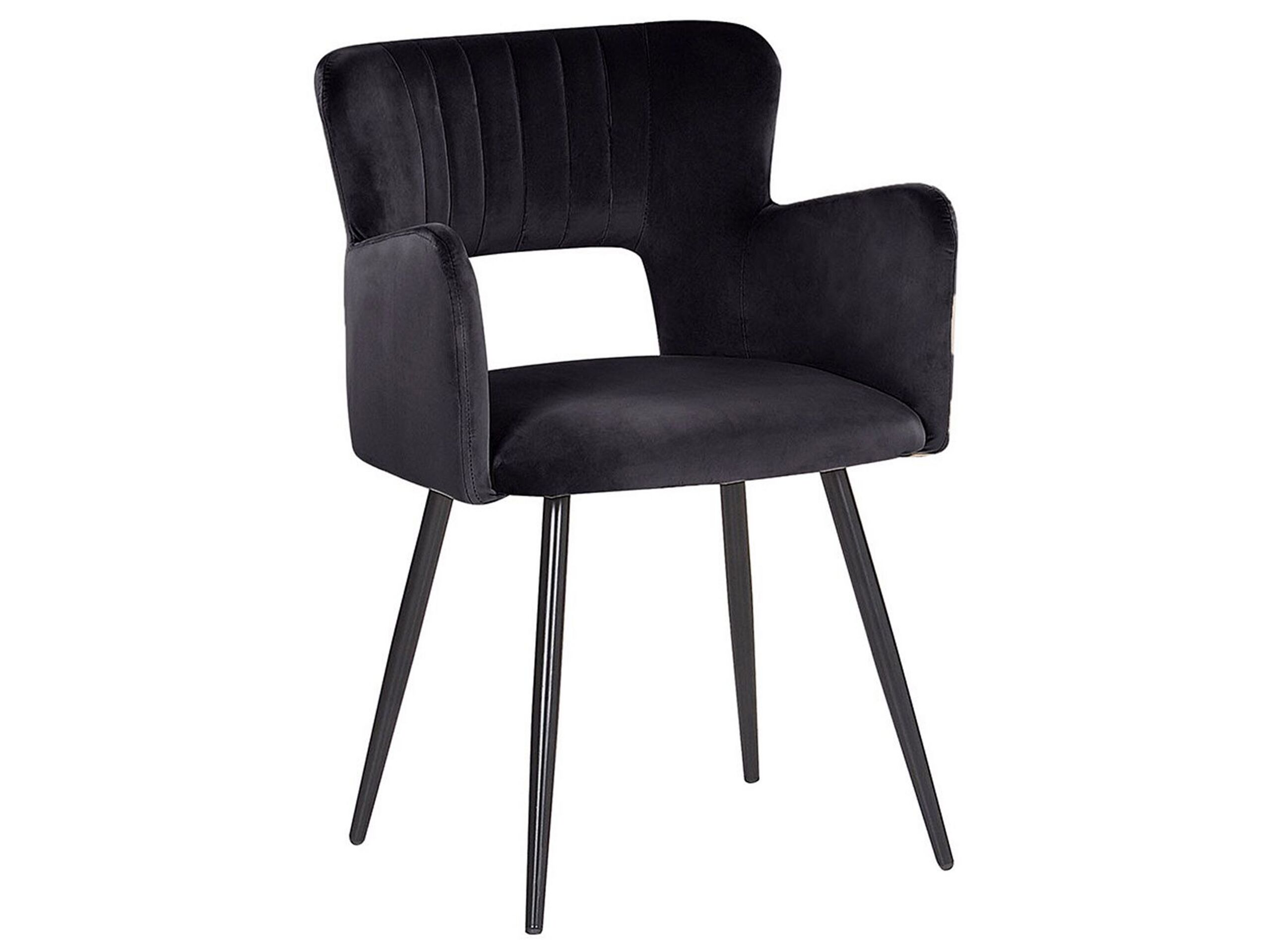 Chaise de salle à manger en velours noir (photo) Chaise de salle à manger en velours noir