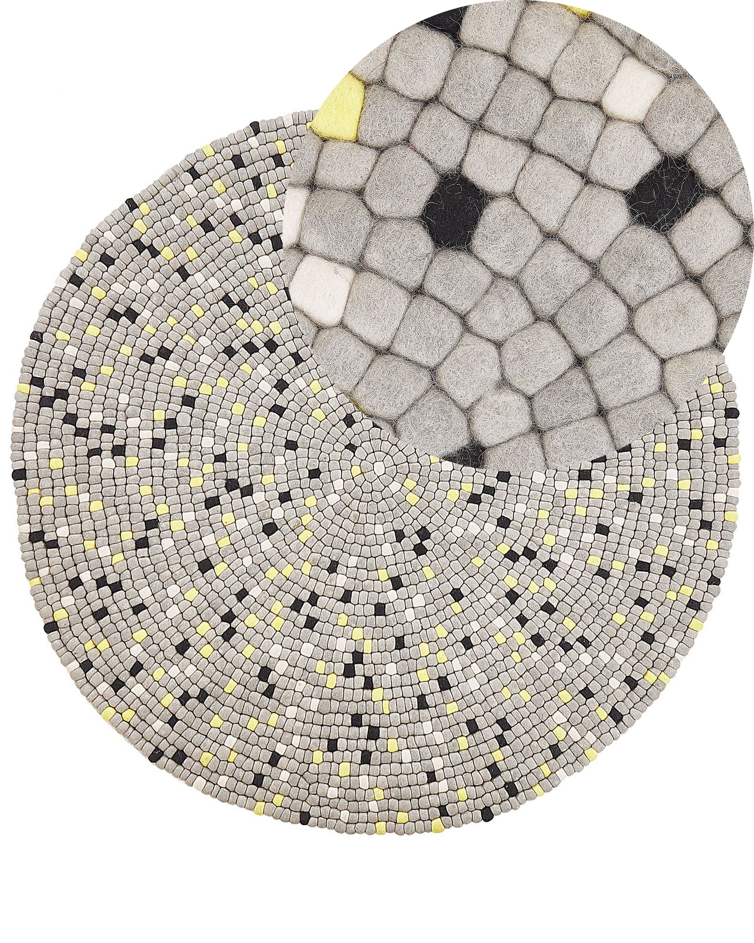 Tapis rond gris clair D140cm