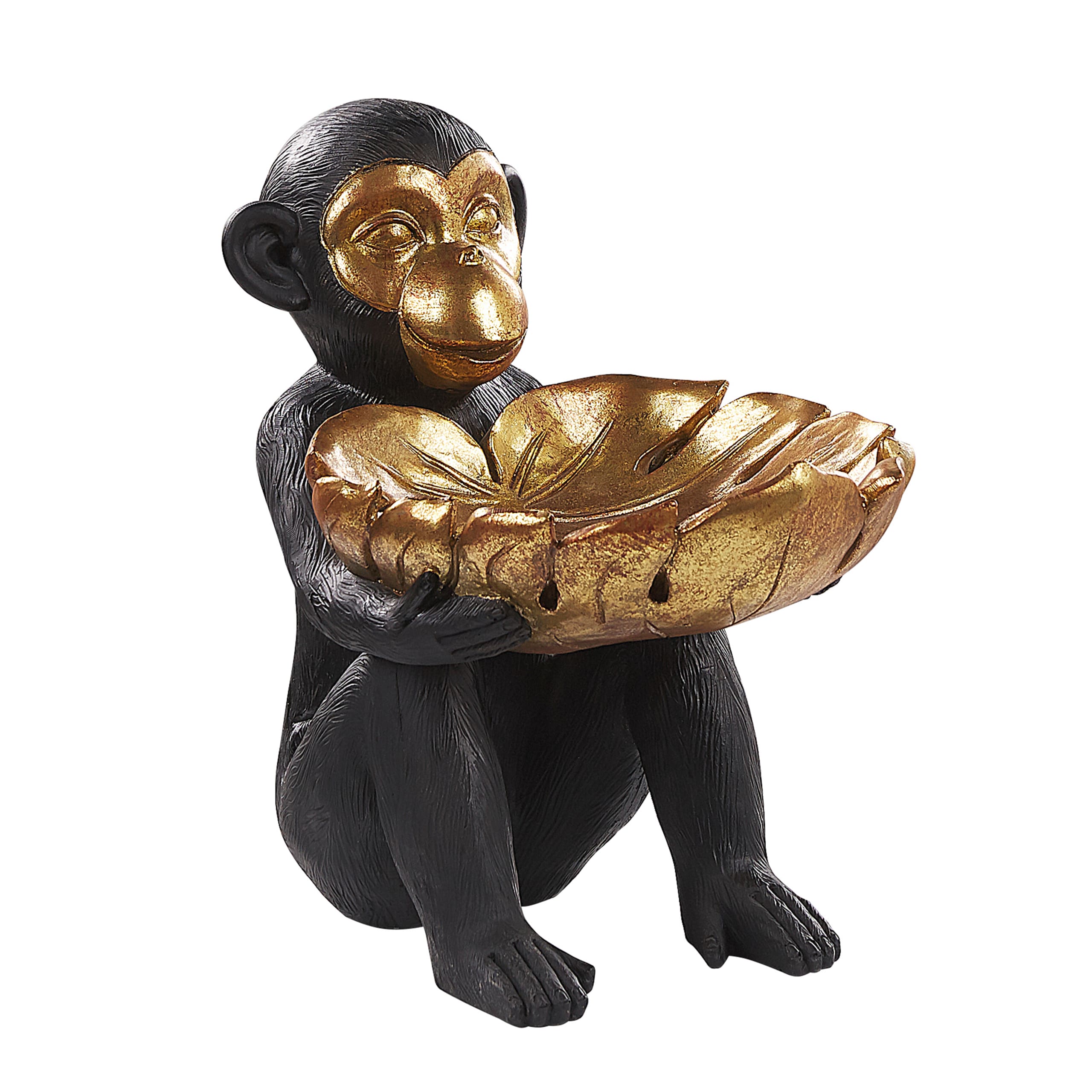 Figurine décorative singe noir et doré (photo) Figurine décorative singe noir et doré