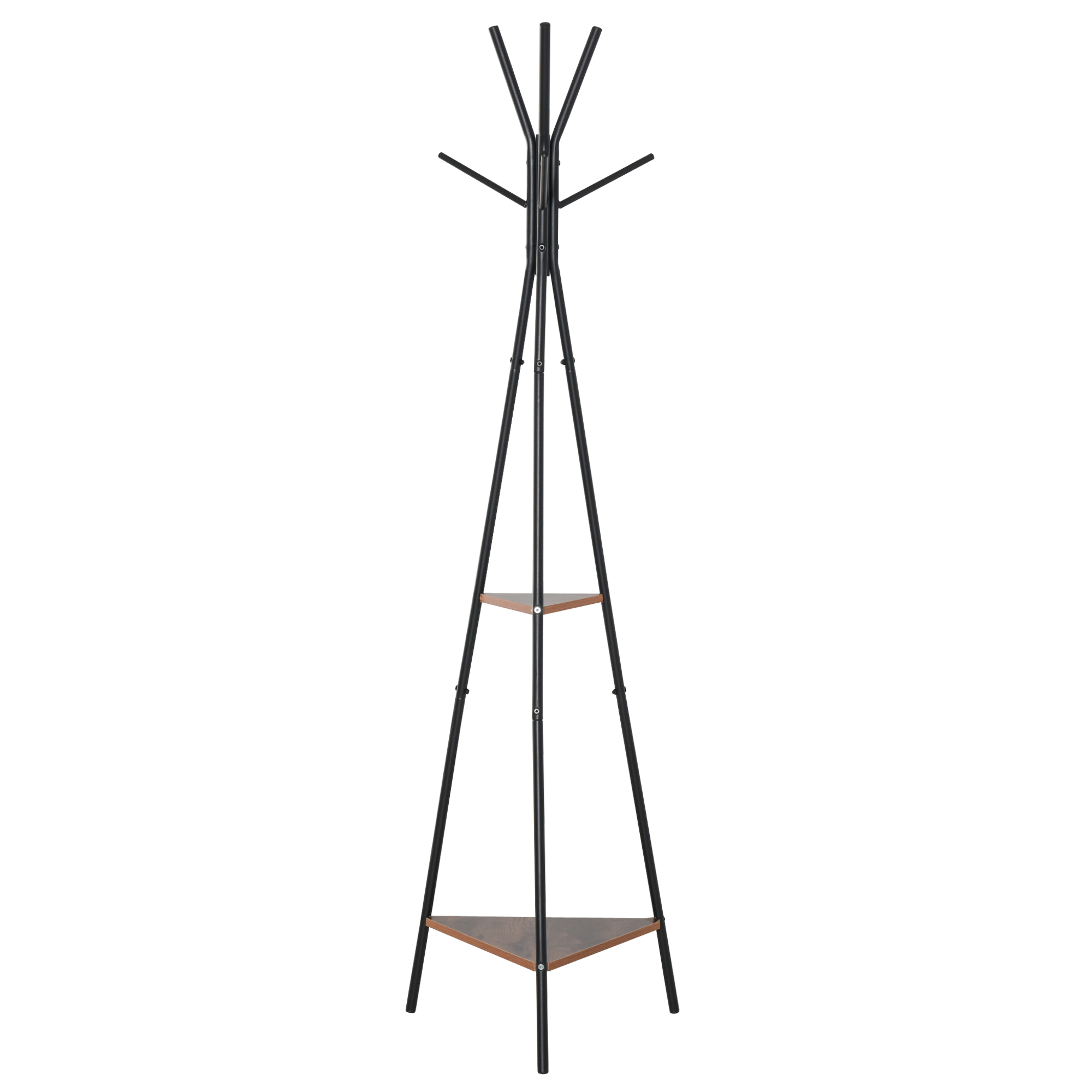 Porte-manteau trépied style industriel branches + 2 étagères Porte-manteau trépied style industriel branches + 2 étagères