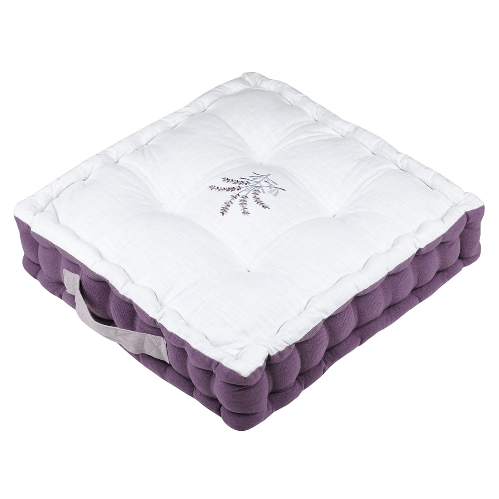 Coussin pouf de sol en coton 44x44 (photo) Coussin pouf de sol en coton 44x44