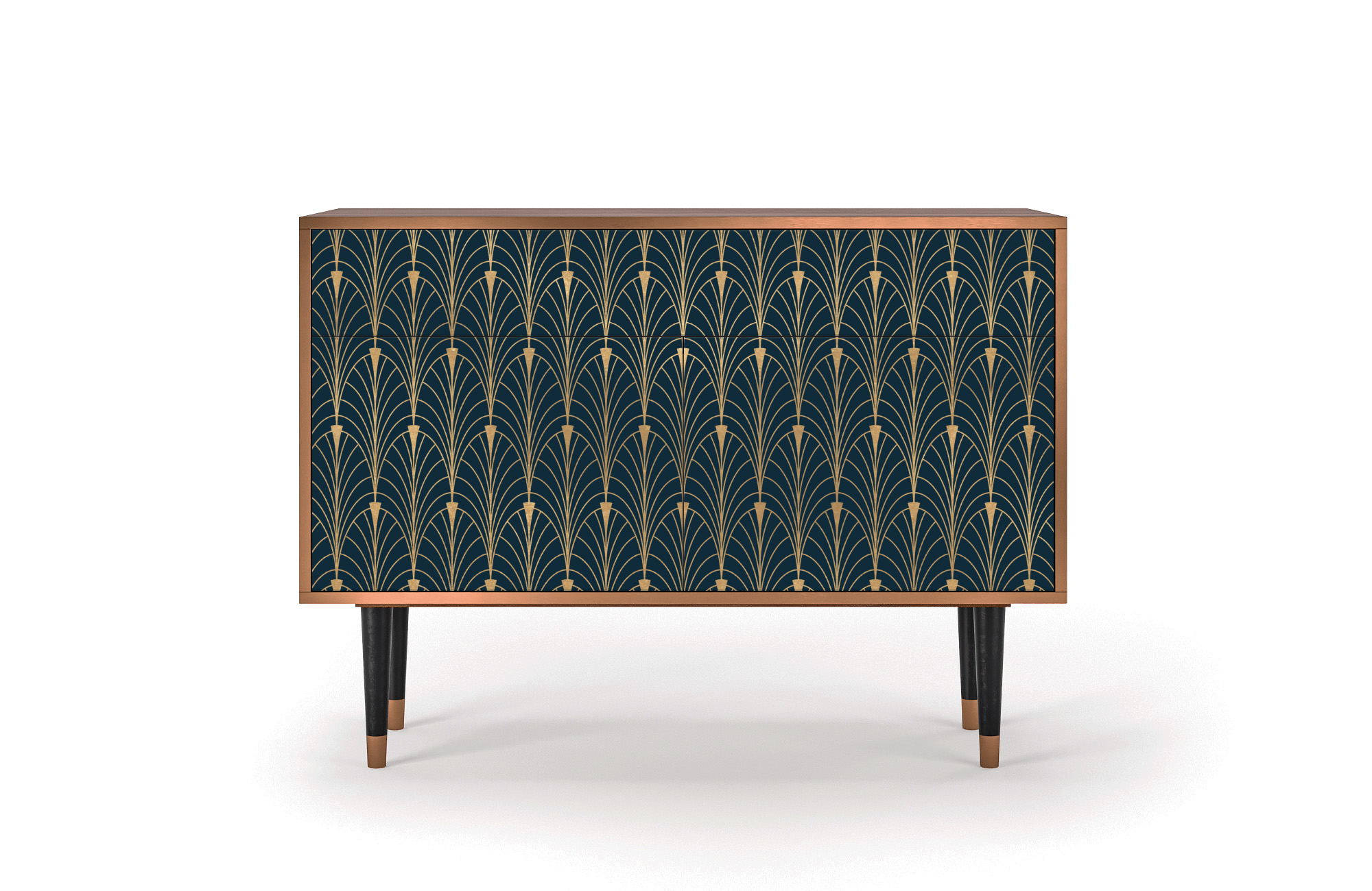 Buffet bleu et jaune 115cm 1 tiroir et 2 portes Buffet bleu et jaune 115cm 1 tiroir et 2 portes