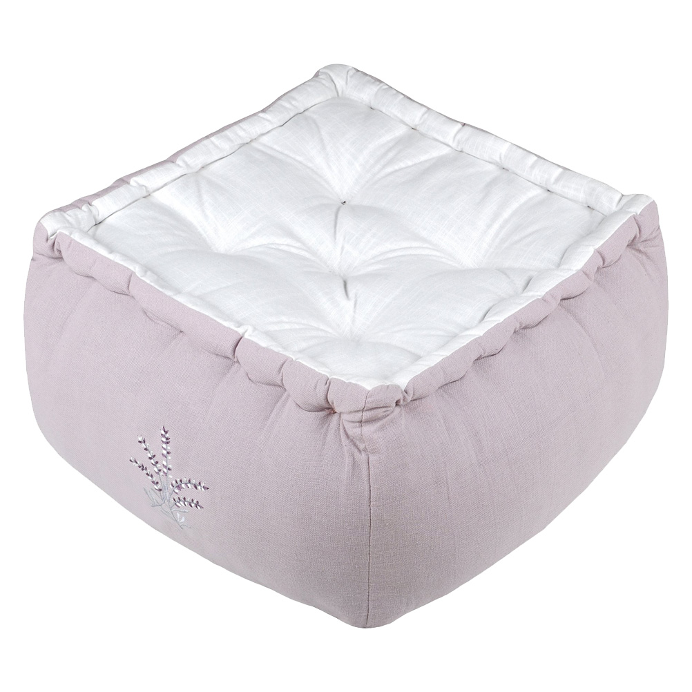 Pouf de sol en coton 40x40 H30cm (photo) Pouf de sol en coton 40x40 H30cm