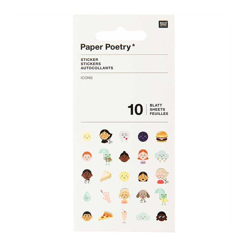 10 feuilles d'autocollants icones (photo) 10 feuilles d'autocollants icones