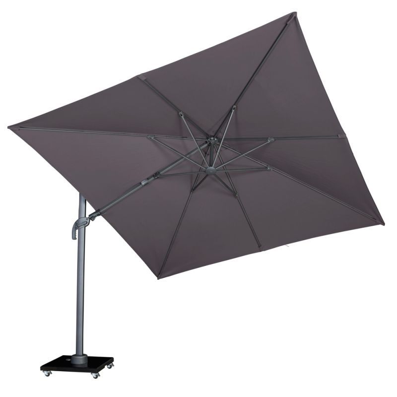 Parasol déporté inclinable anthracite 3x3m Parasol déporté inclinable anthracite 3x3m