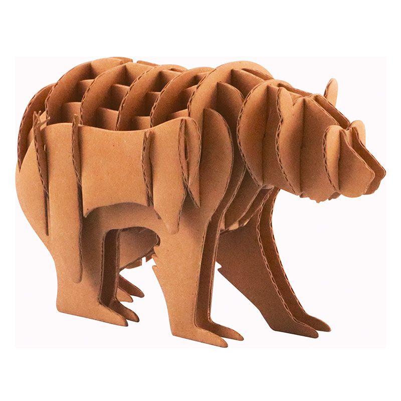 Maquette d'ours en carton 13x8,5x6cm