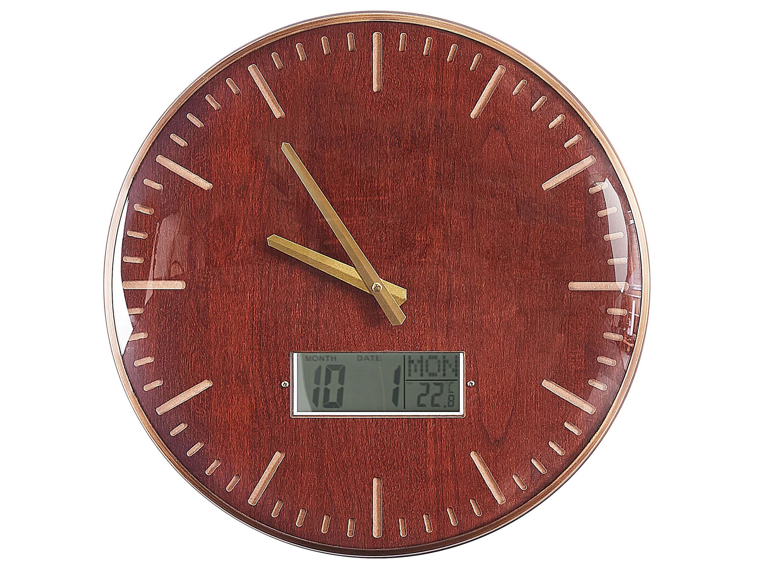 Horloge murale marron doré ø 43 cm (photo) Horloge murale marron doré ø 43 cm