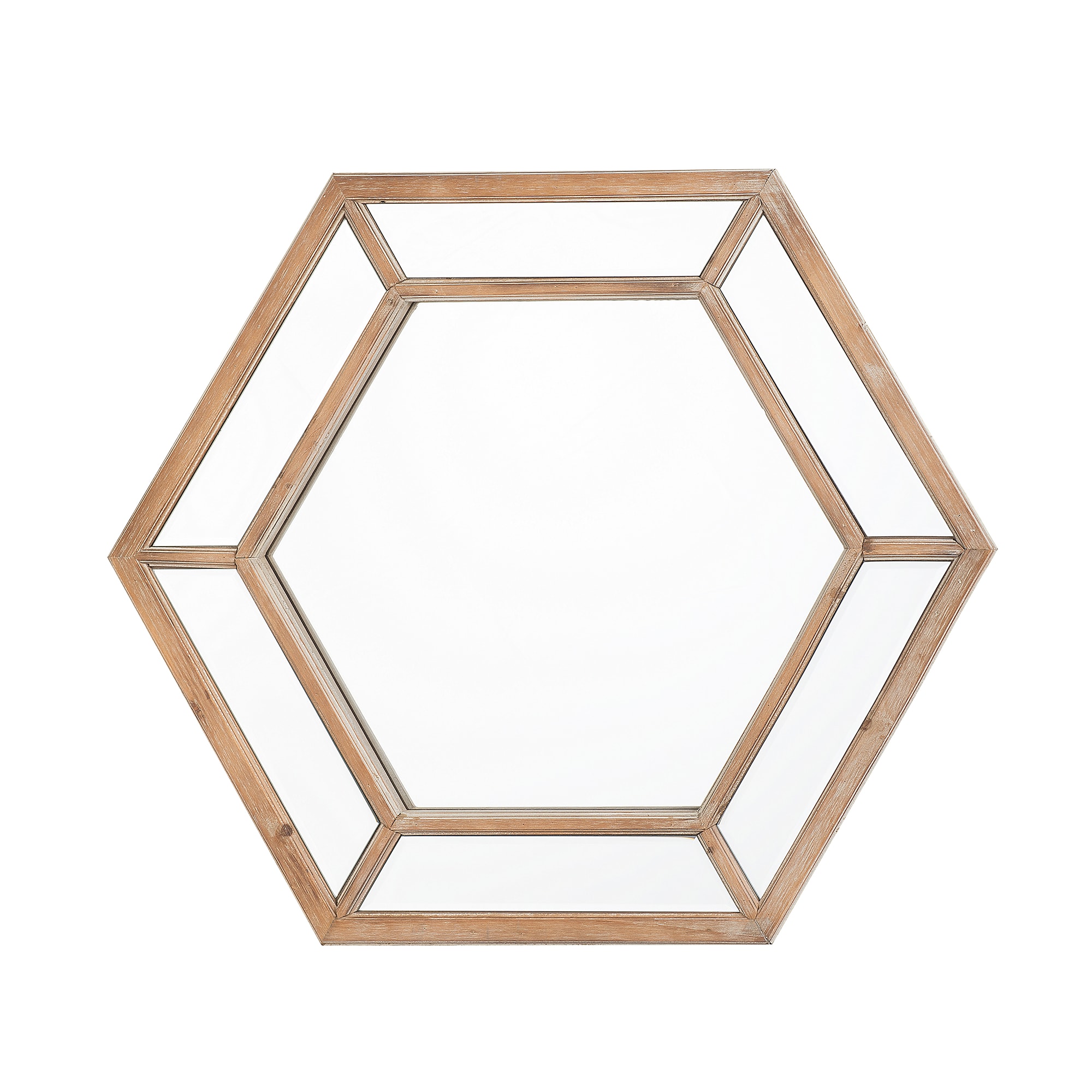 Miroir en bois marron clair 71 x 81 cm