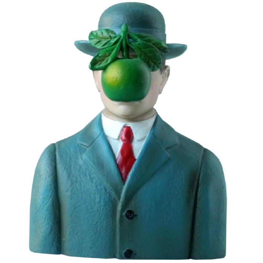 Petite statuette le fils de l'homme de Magritte H9,5cm (photo) Petite statuette le fils de l'homme de Magritte H9,5cm