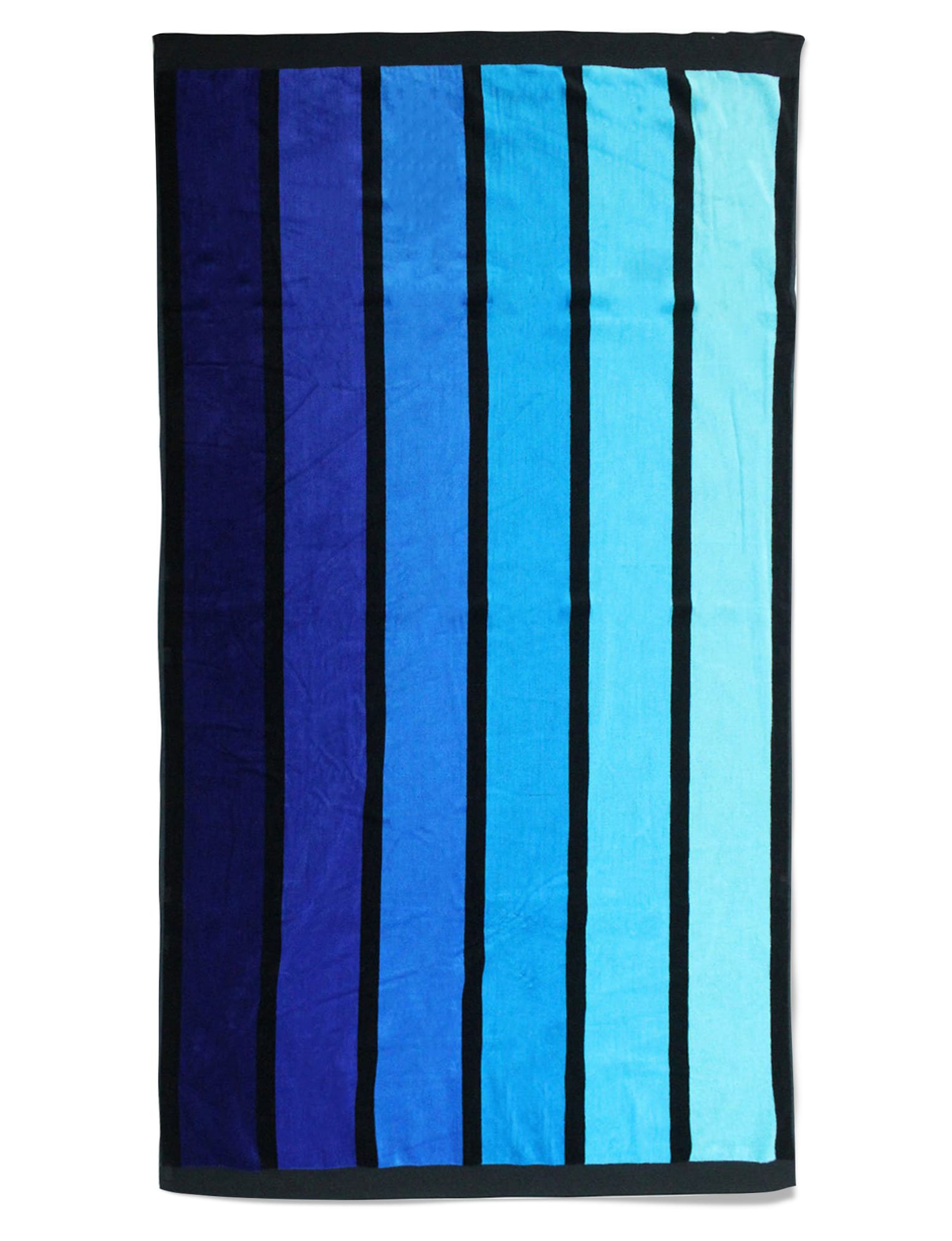 serviette de plage éponge velours bleu happy blue 100 x 175