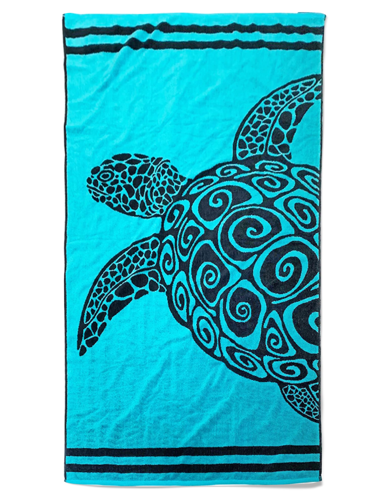 Serviette de plage éponge velours bleu turquoise tampa 90 x 170 Serviette de plage éponge velours bleu turquoise tampa 90 x 170