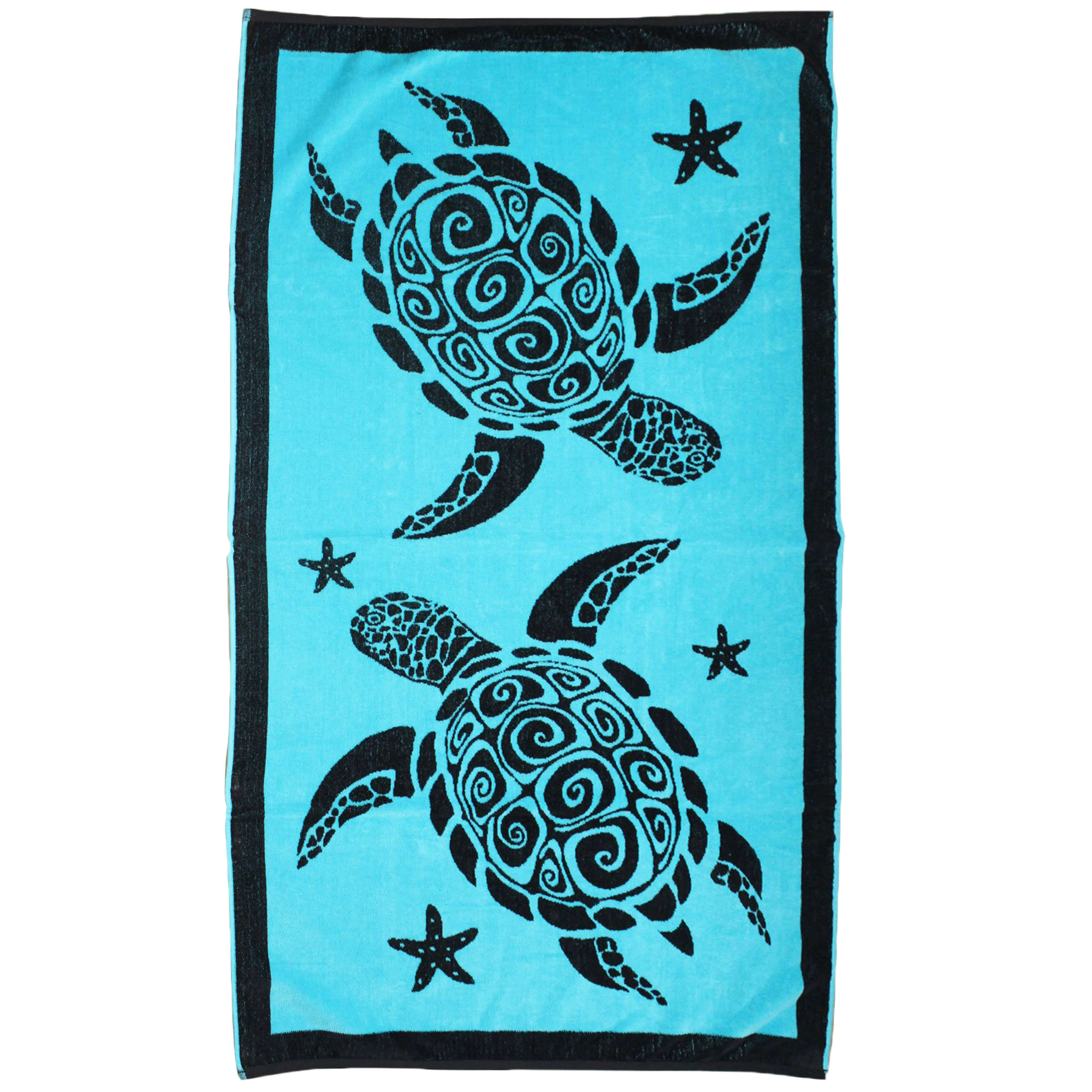 Serviette de plage éponge velours bleu turquoise alagoas 90 x 170 (photo) Serviette de plage éponge velours bleu turquoise alagoas 90 x 170