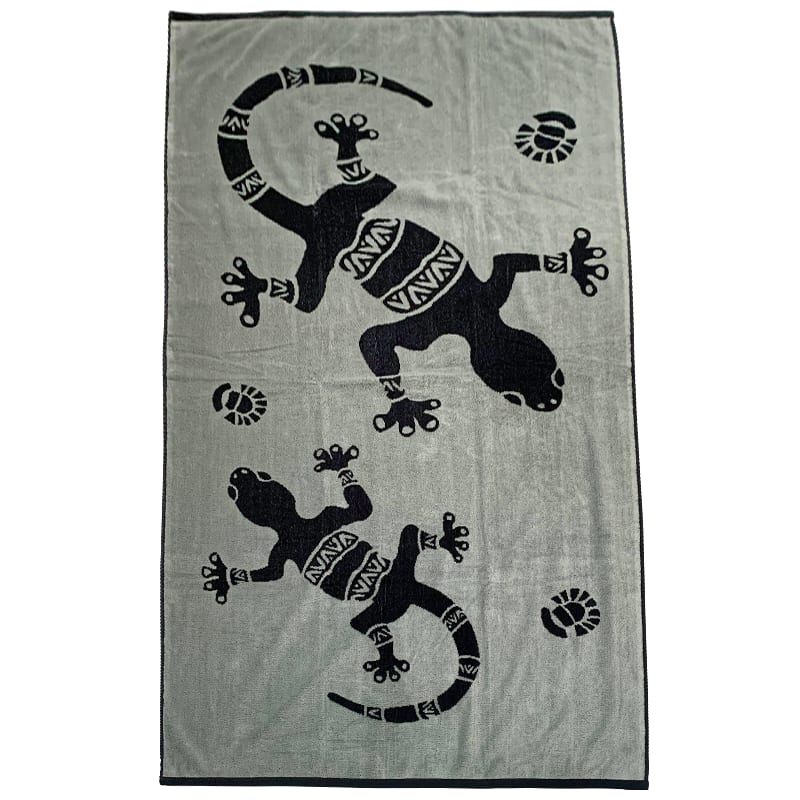 Serviette de plage éponge velours gris greyko 90 x 170 (photo) Serviette de plage éponge velours gris greyko 90 x 170