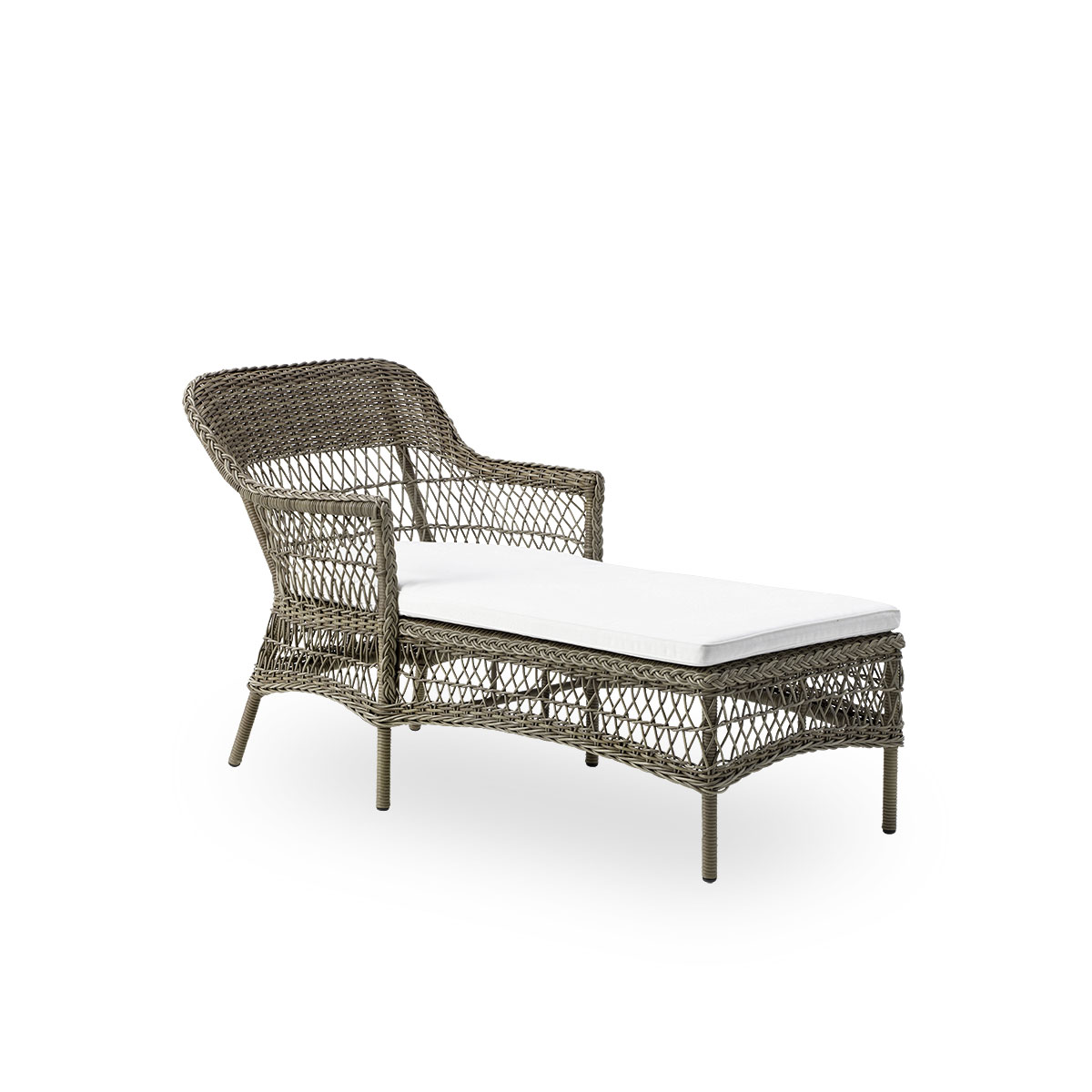 Bain de soleil en aluminium et fibre synthétique taupe Bain de soleil en aluminium et fibre synthétique taupe