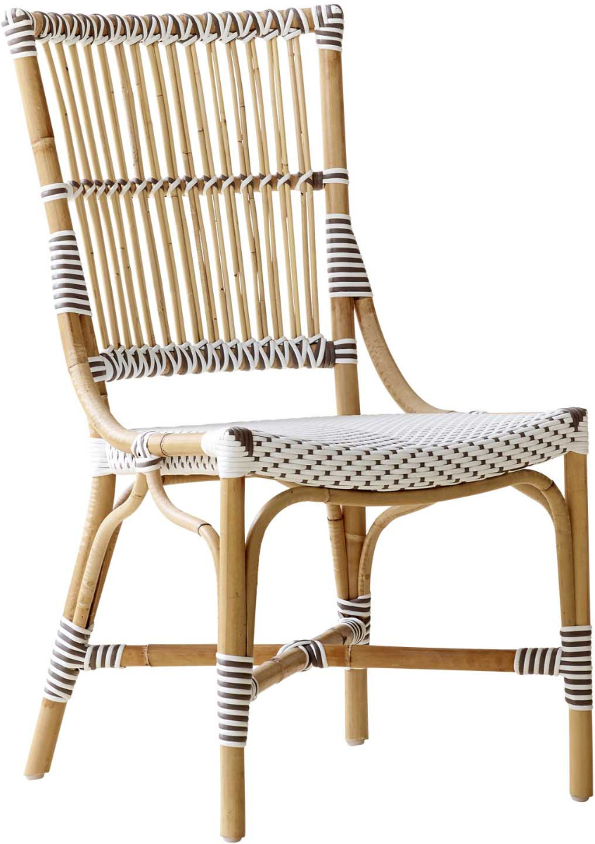 Chaise repas en rotin et fibre synthétique