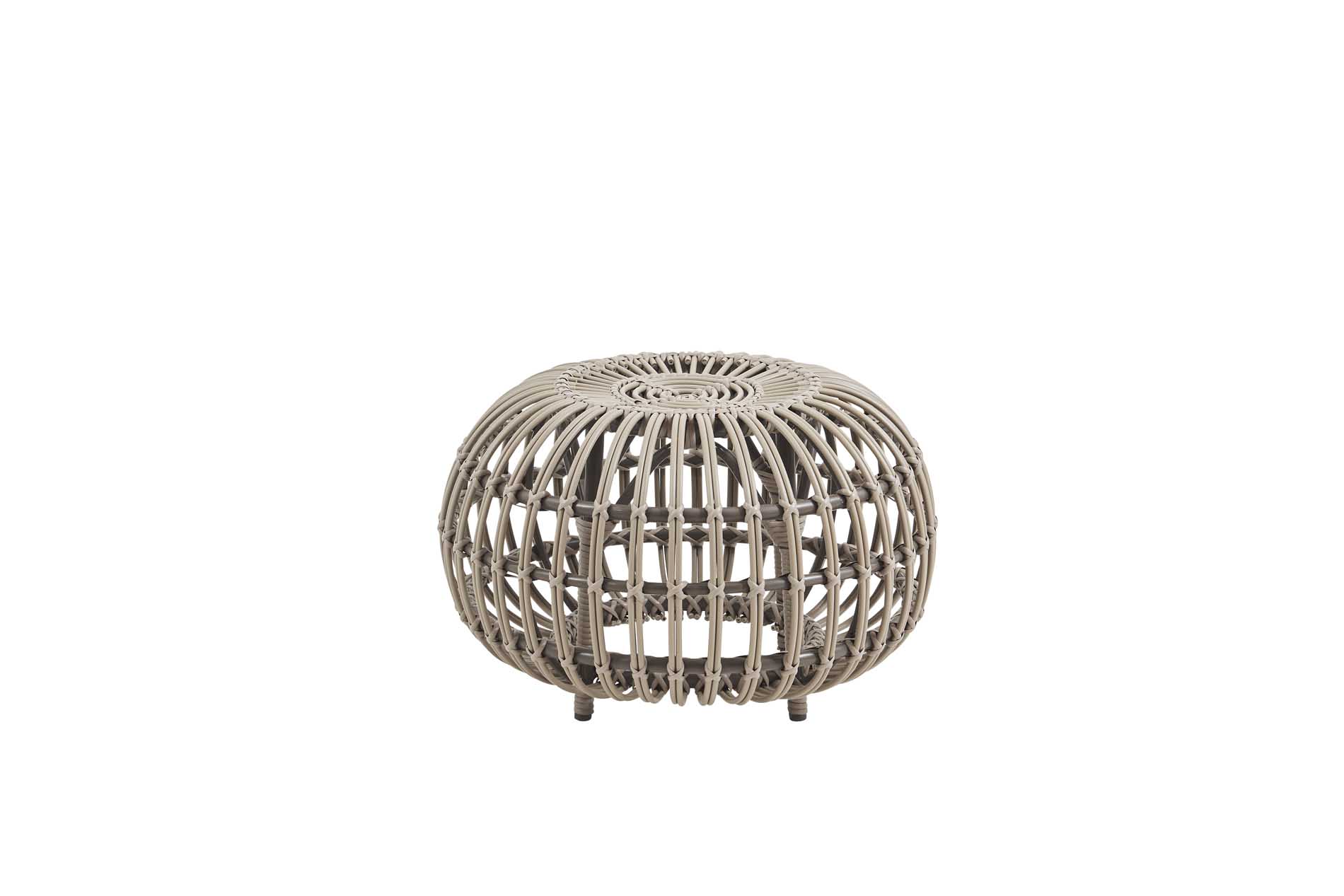 Pouf Ottoman by Franco Albini en rotin moccaccino D55cm Pouf Ottoman by Franco Albini en rotin moccaccino D55cm