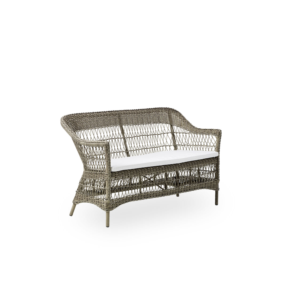 Canapé 2 places en aluminium et fibre synthétique taupe Canapé 2 places en aluminium et fibre synthétique taupe