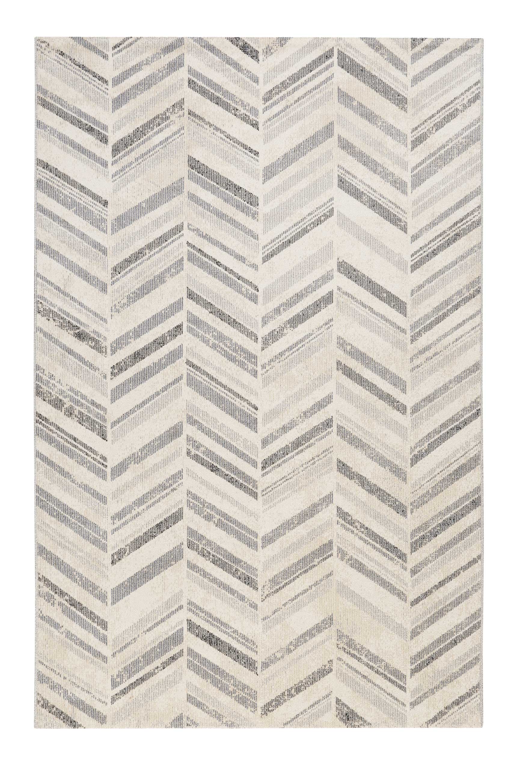 Tapis in/outdoor tissé plat motif chevrons vintage gris 133x200 Tapis in/outdoor tissé plat motif chevrons vintage gris 133x200