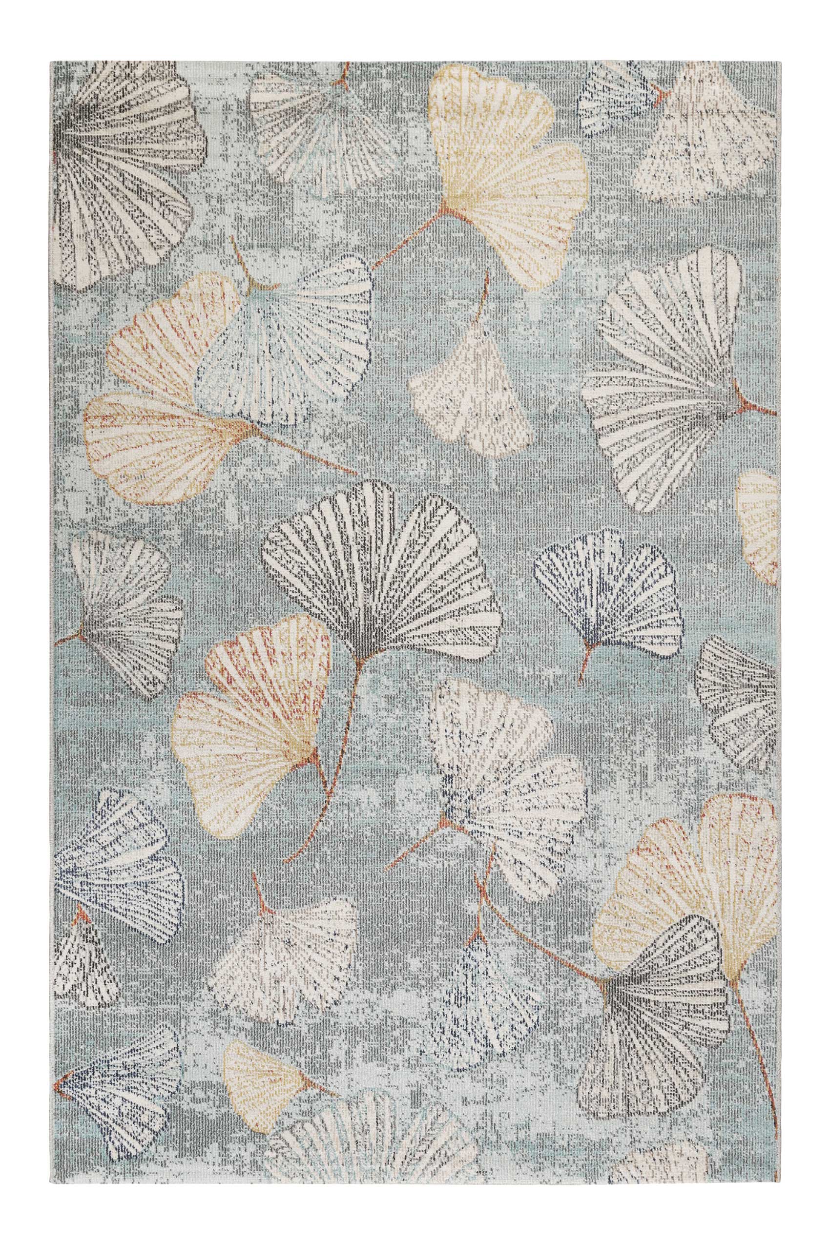 Tapis design in/outdoor motif floral tissé plat bleu 80x150 Tapis design in/outdoor motif floral tissé plat bleu 80x150