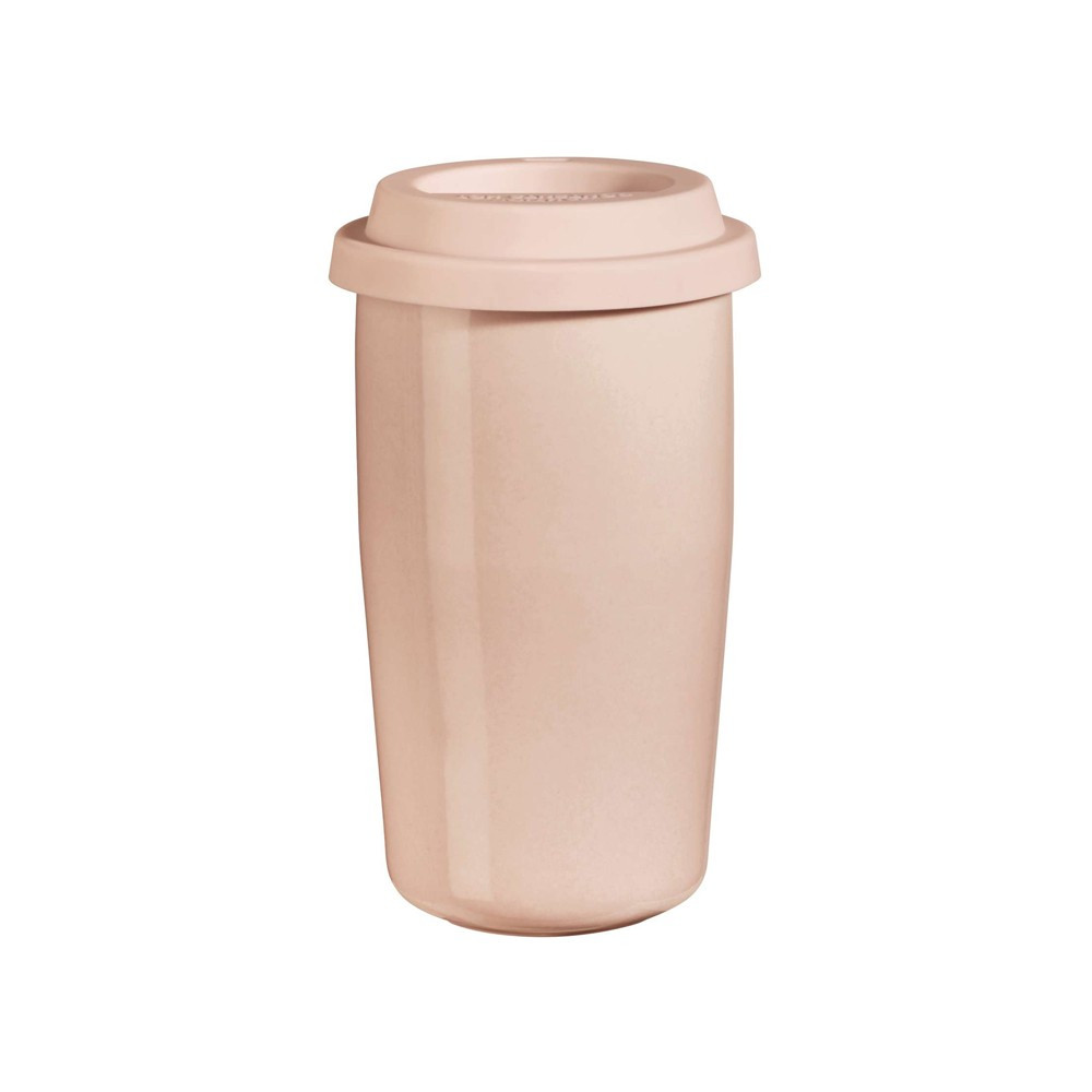mug isotherme en porcelaine rose 0,35cl