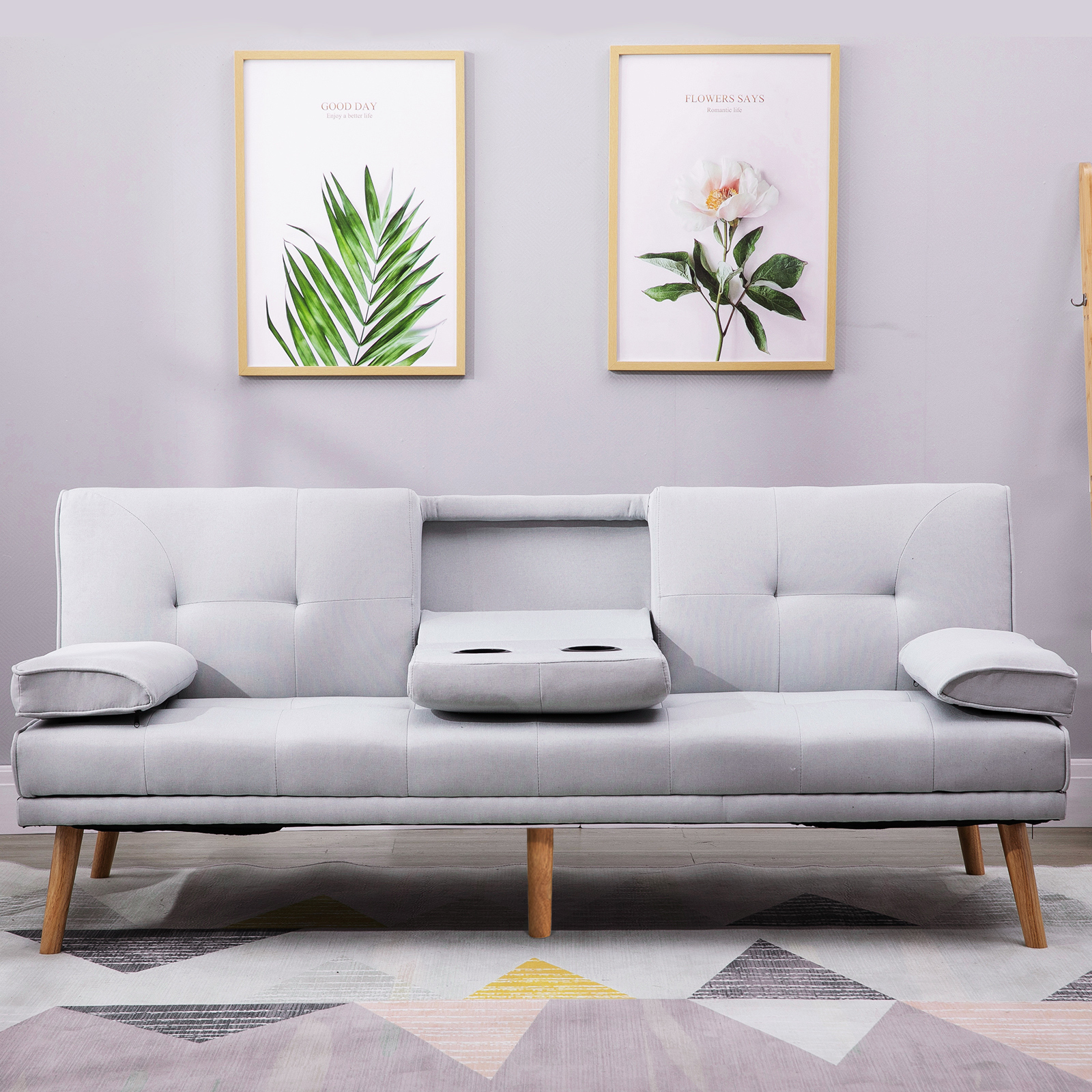 Canapé convertible 3 places design scandinave - Vue supplémentaire 2