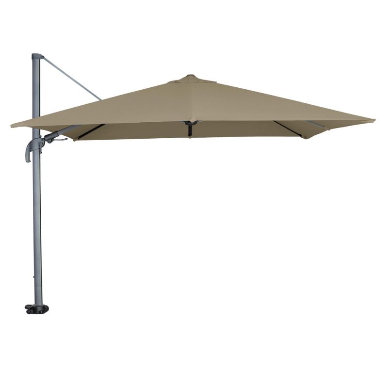 Parasol déporté avec LED intégrées taupe Parasol déporté avec LED intégrées taupe