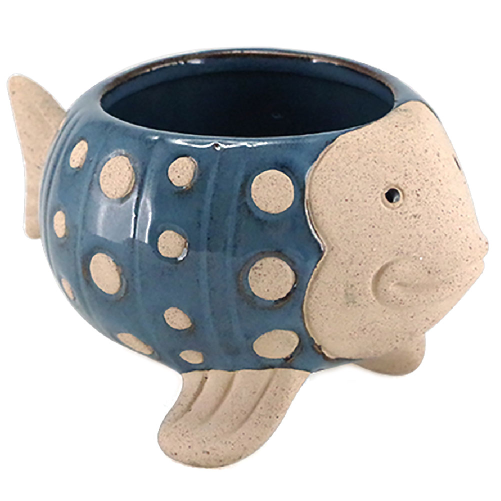 Cache pot de fleurs poisson H9cm (photo) Cache pot de fleurs poisson H9cm