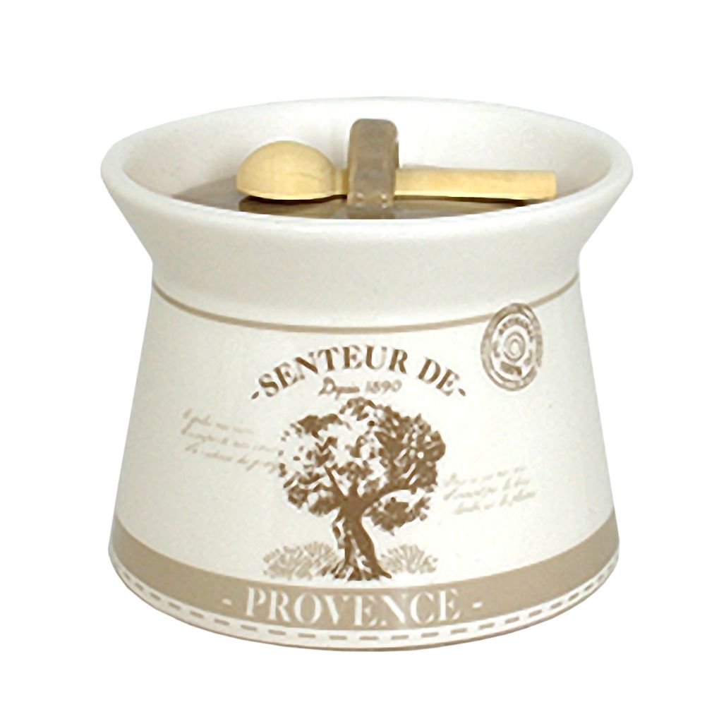 Pot à gros sel en céramique avec cuillère Pot à gros sel en céramique avec cuillère