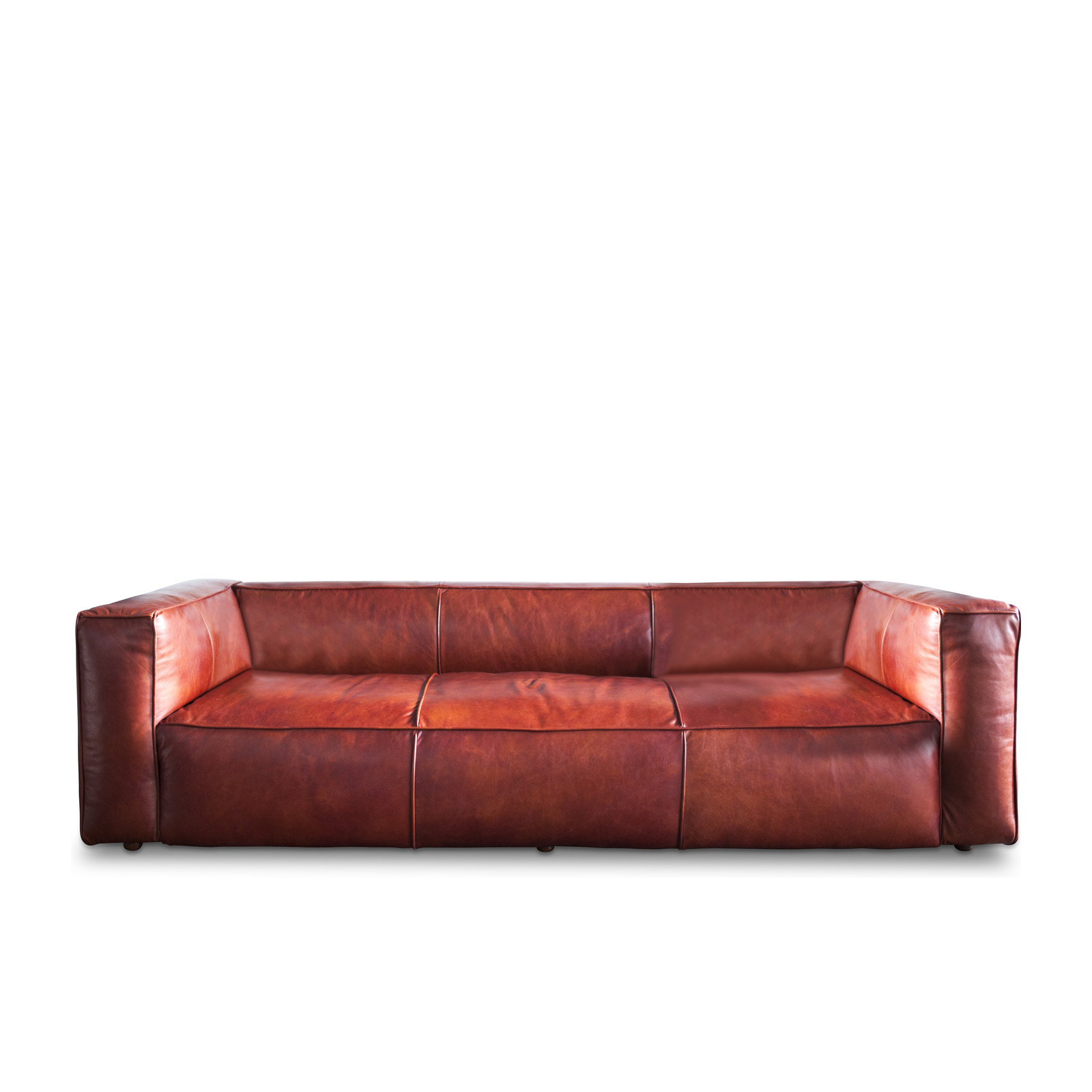 krieger - Canapé cuir Rouge - Vue supplémentaire 1