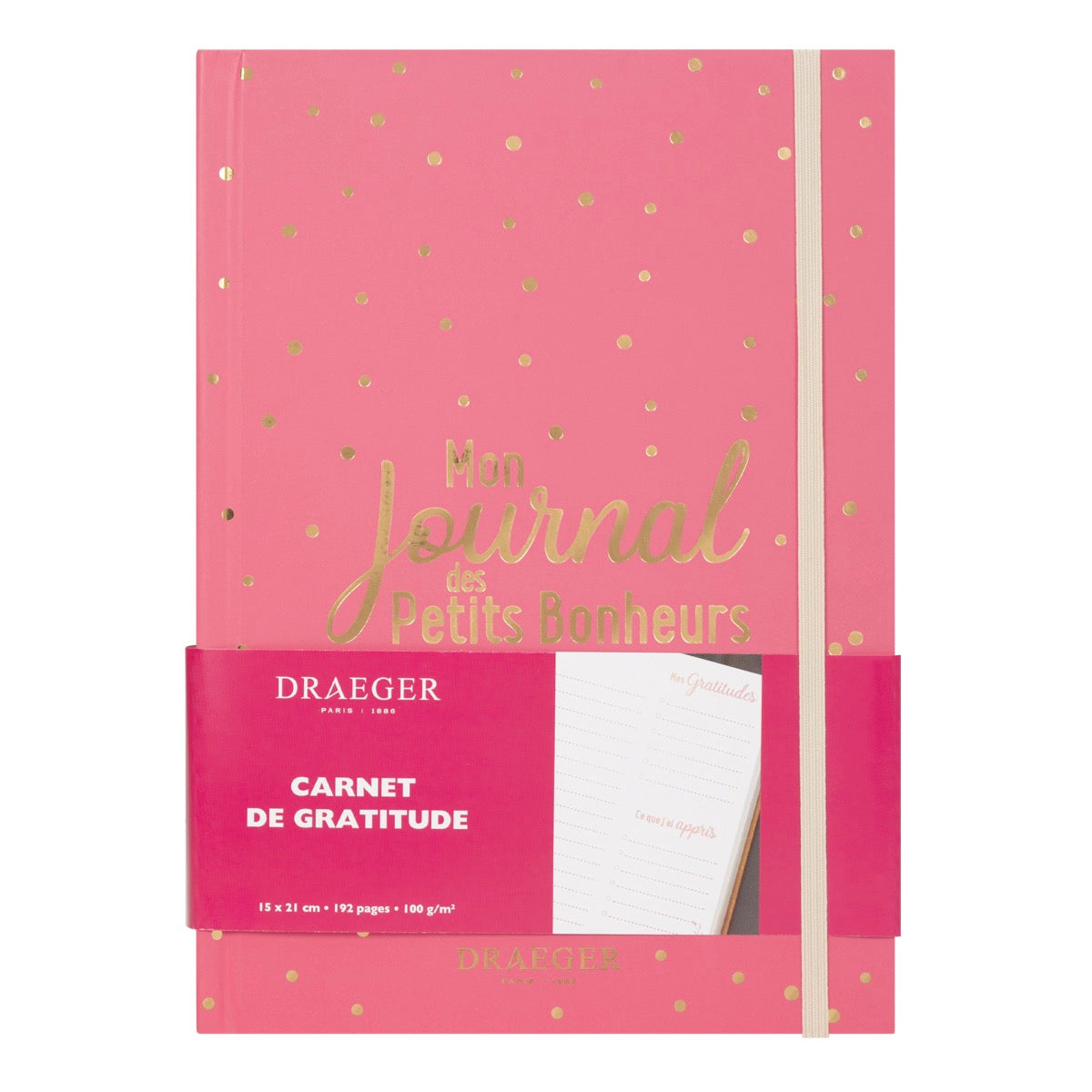 Journal de gratitude mes petits bonheurs rose framboise Journal de gratitude mes petits bonheurs rose framboise
