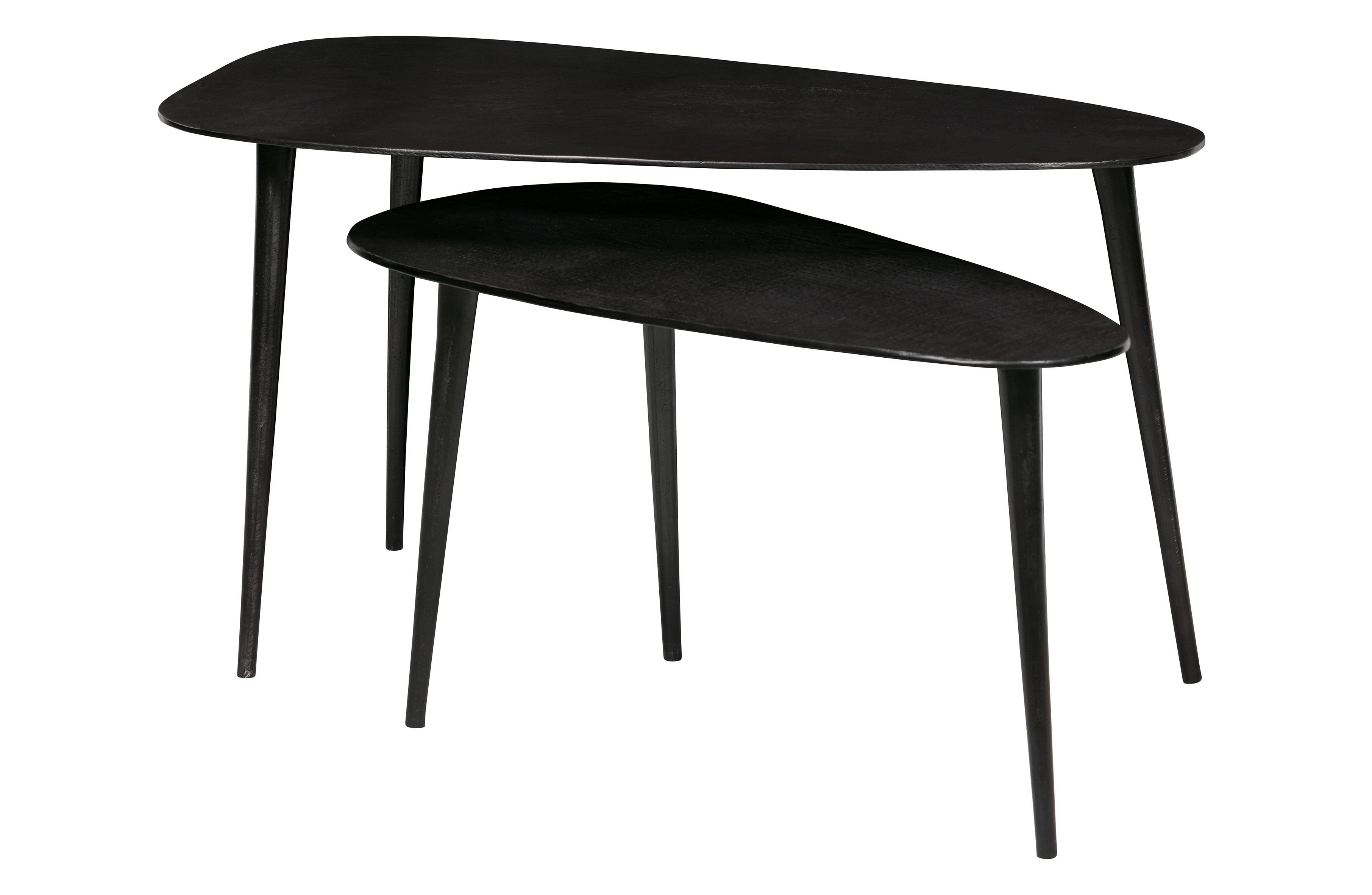 2 tables basses en métal noir (photo) 2 tables basses en métal noir