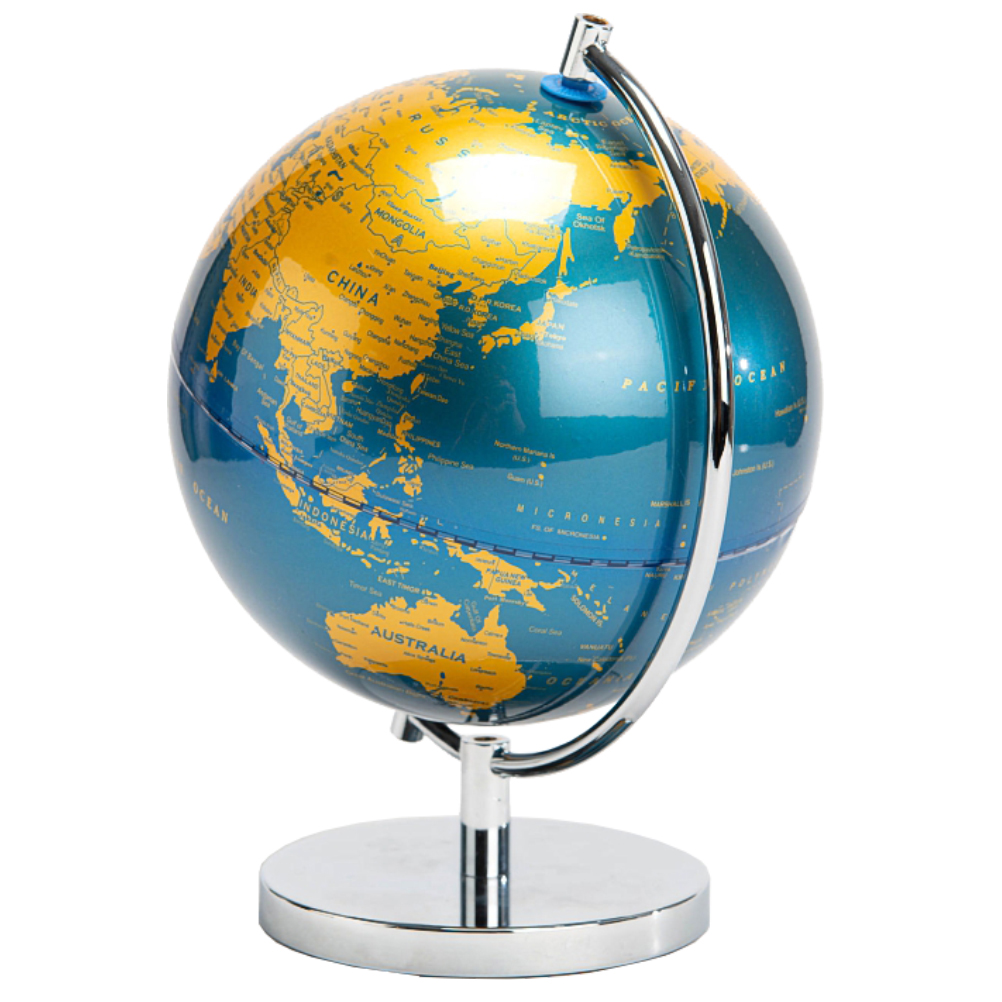 Décoration globe terrestre bleu H28cm (photo) Décoration globe terrestre bleu H28cm
