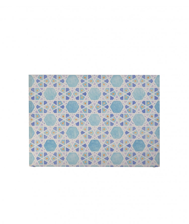 Tête de lit avec housse Bleu 140 cm (photo) Tête de lit avec housse Bleu 140 cm