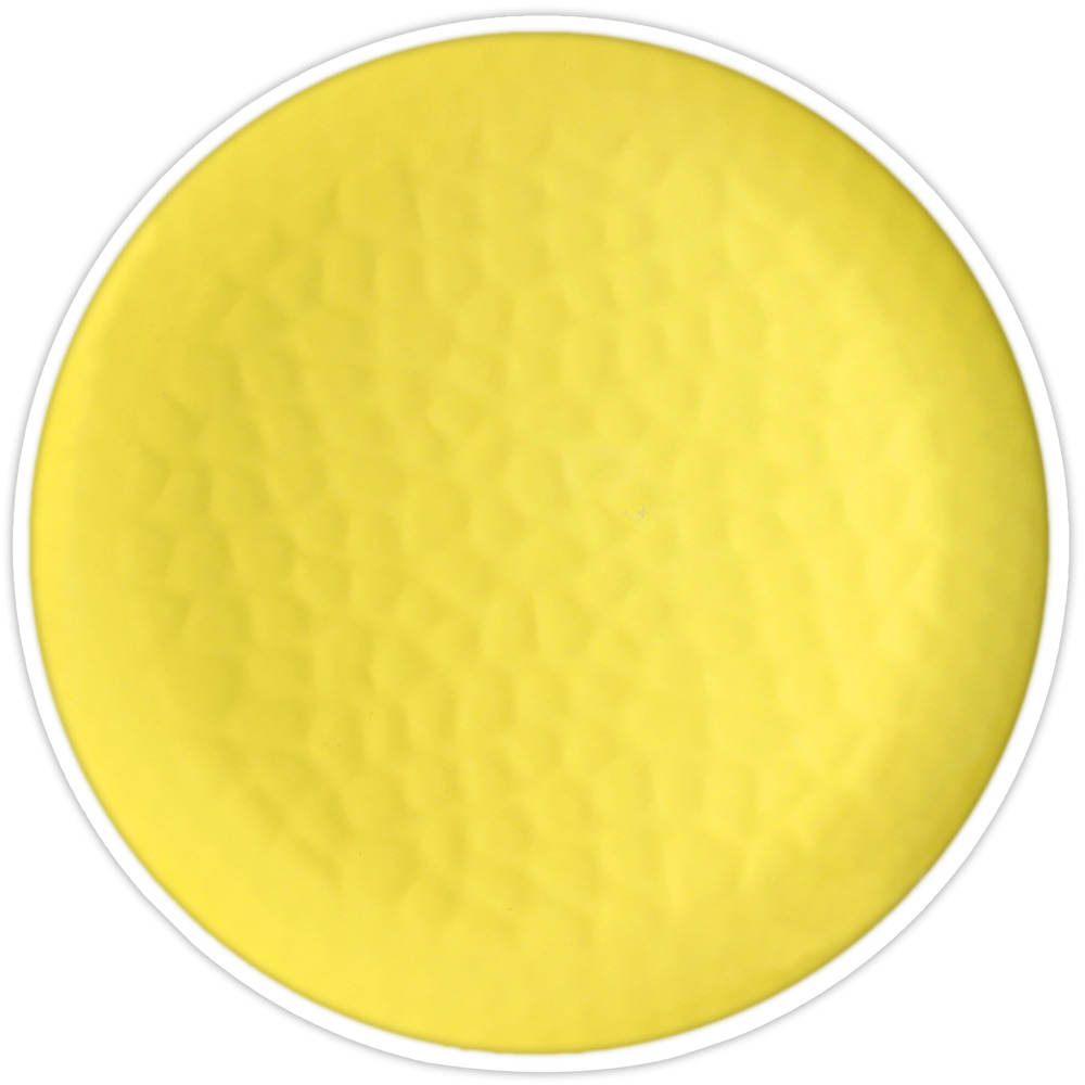Assiette à dessert jaune 23 cm - Lot de 2