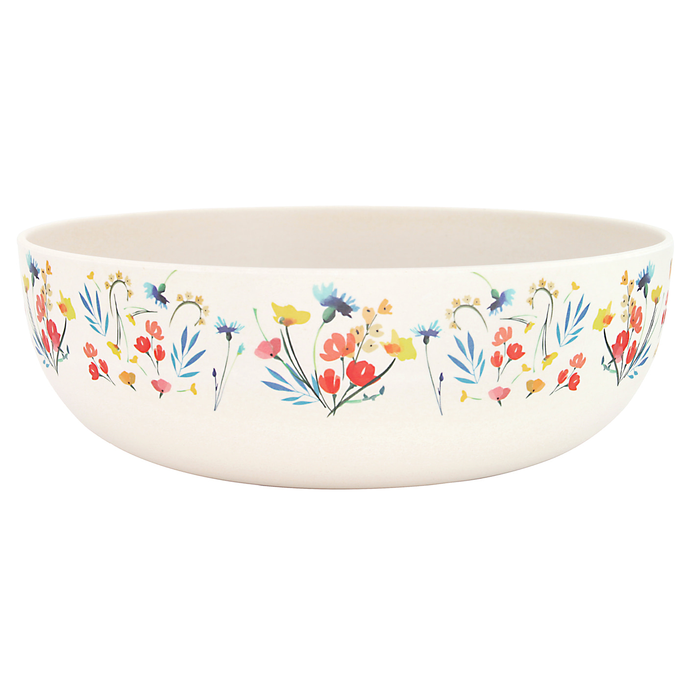 Saladier grande taille en bambou avec des motifs à fleurs 28 cm (photo) Saladier grande taille en bambou avec des motifs à fleurs 28 cm