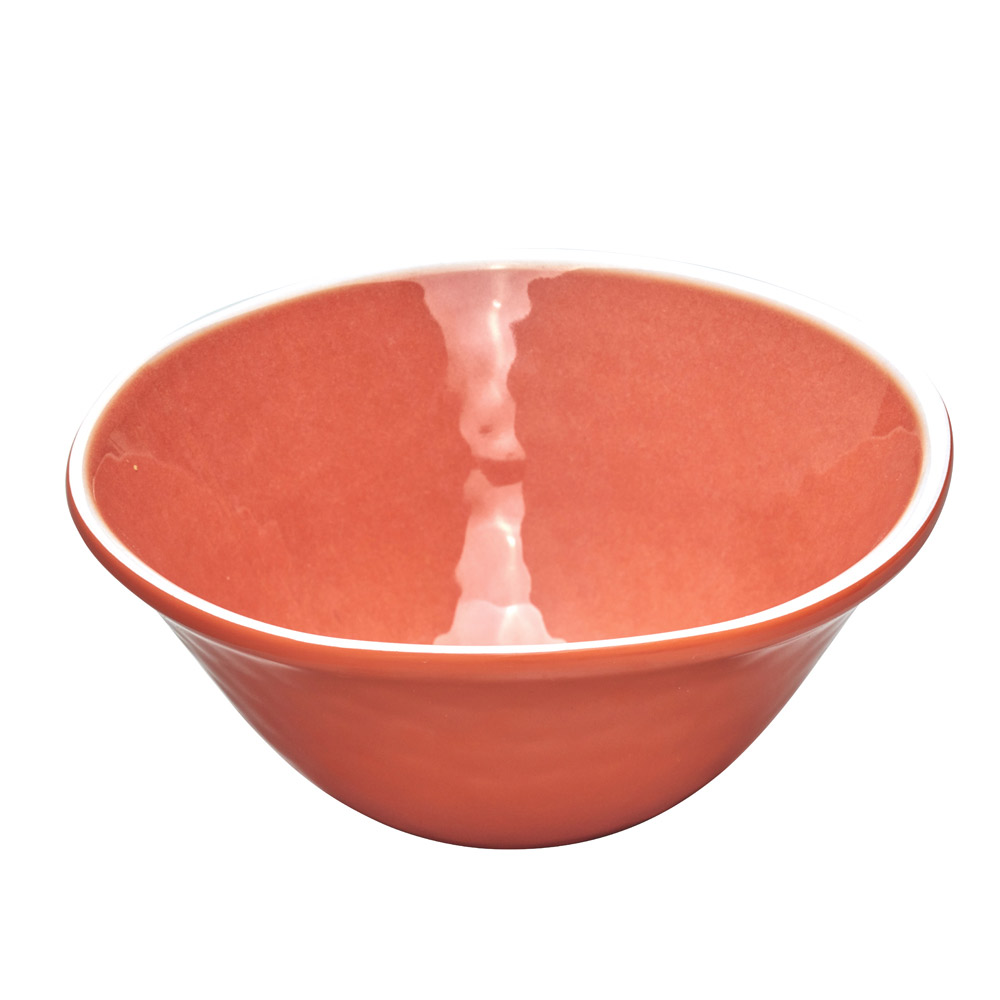 Bol en mélamine rouge corail Ø 17 cm - Lot de 2 (photo) Bol en mélamine rouge corail Ø 17 cm - Lot de 2
