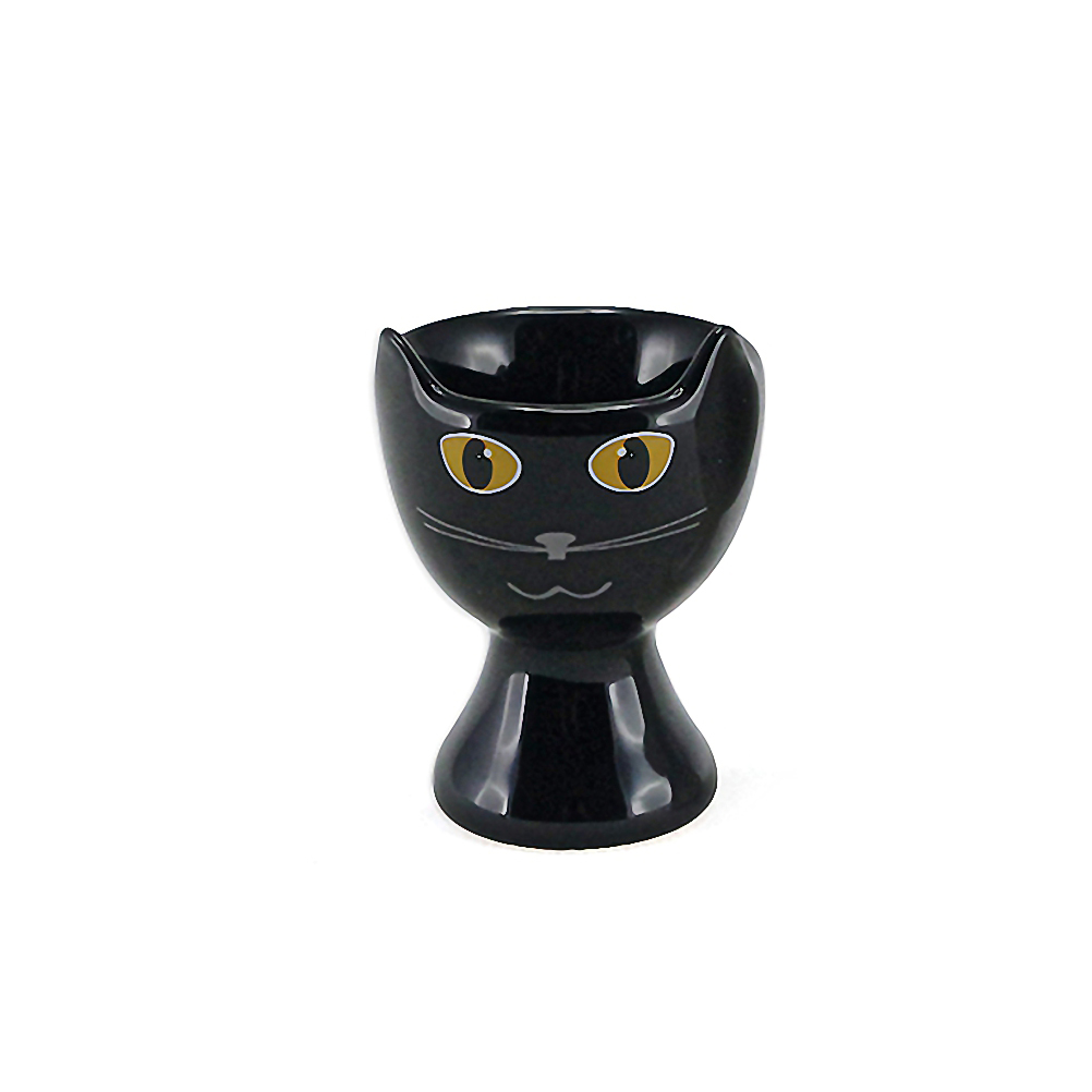 Coquetier en céramique chat noir (photo) Coquetier en céramique chat noir