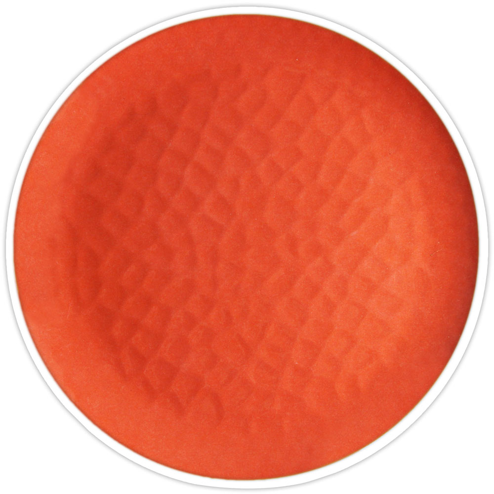 Grande assiette rouge corail 27 cm - Lot de 2