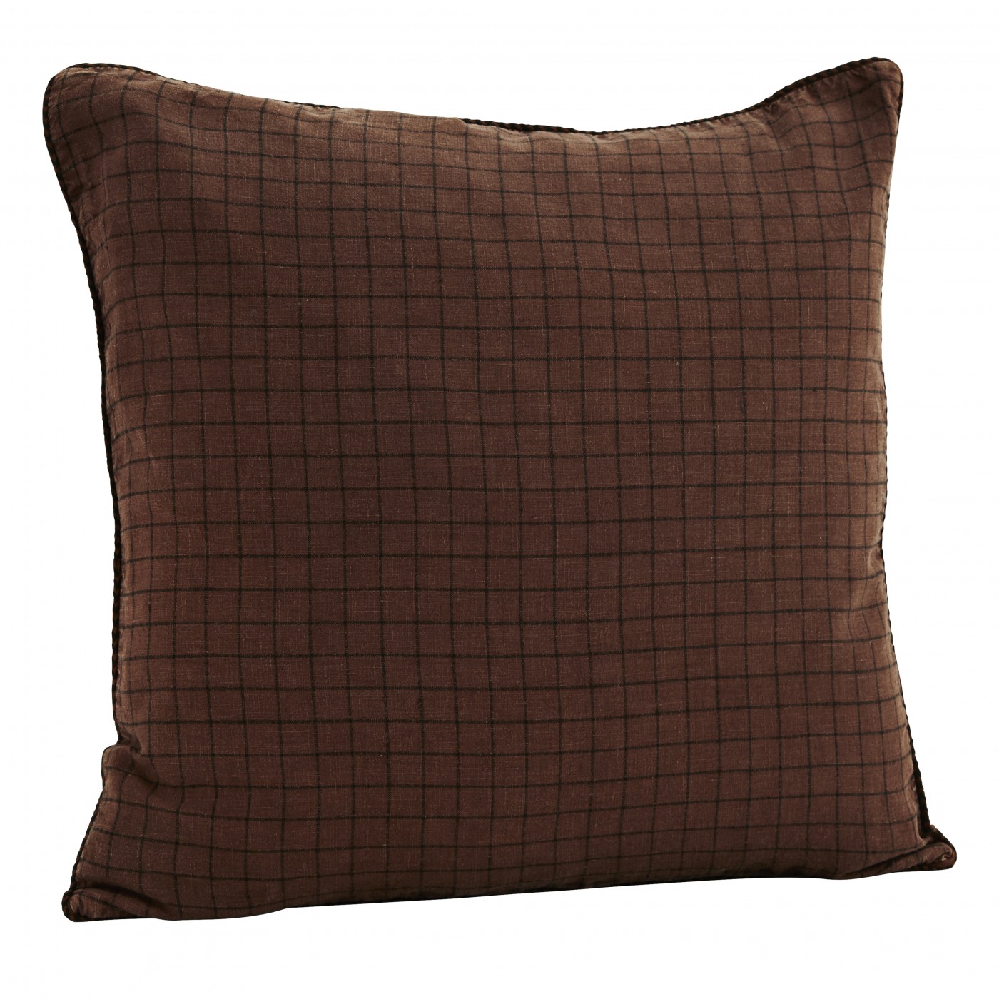 Housse de coussin en lin à carreaux 50x50 Housse de coussin en lin à carreaux 50x50